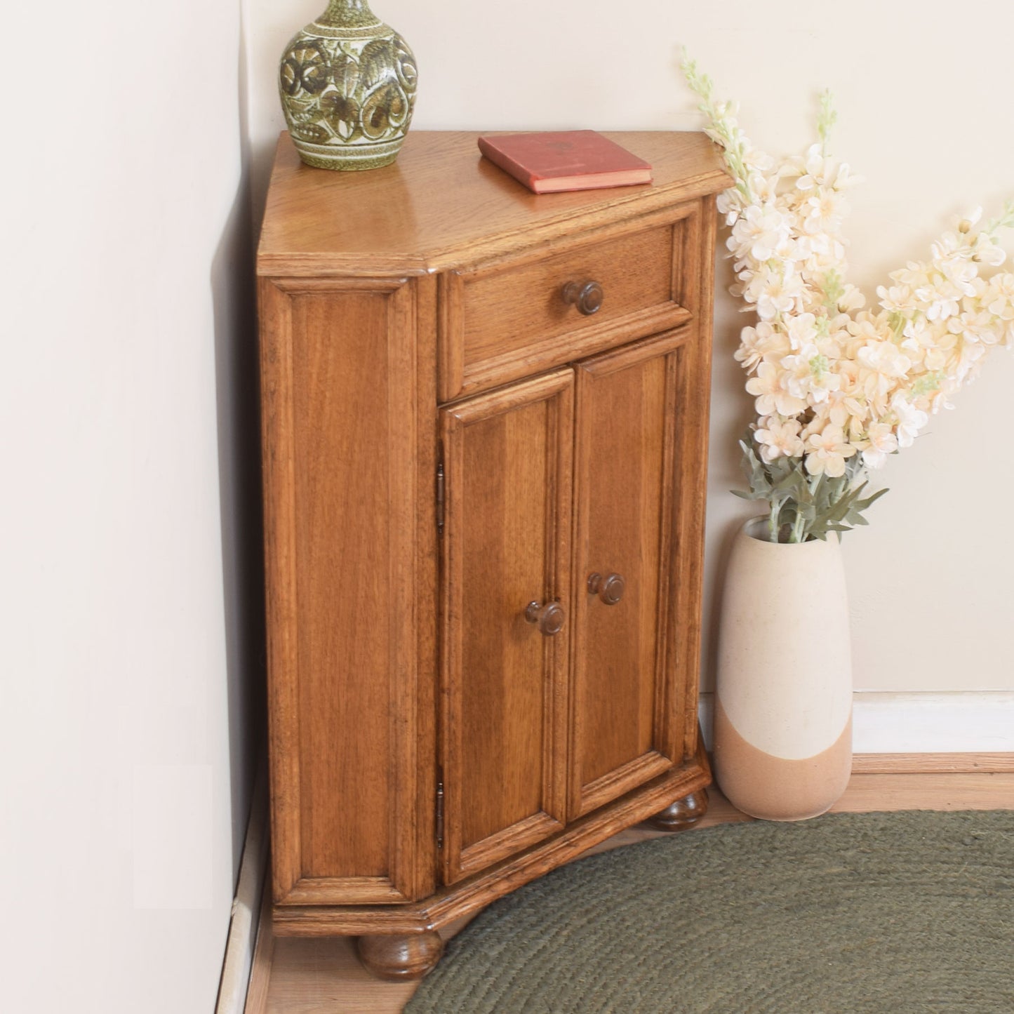 Oak Corner Cabinet
