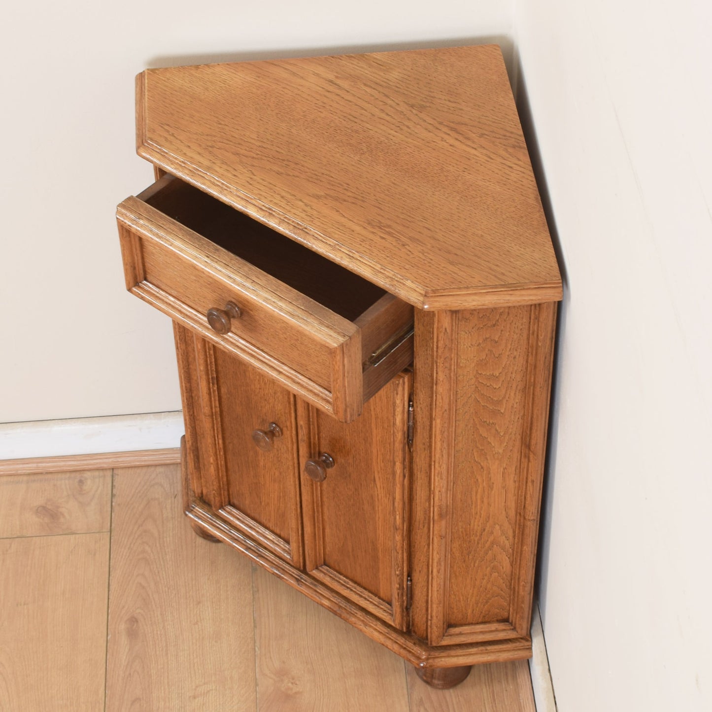 Oak Corner Cabinet