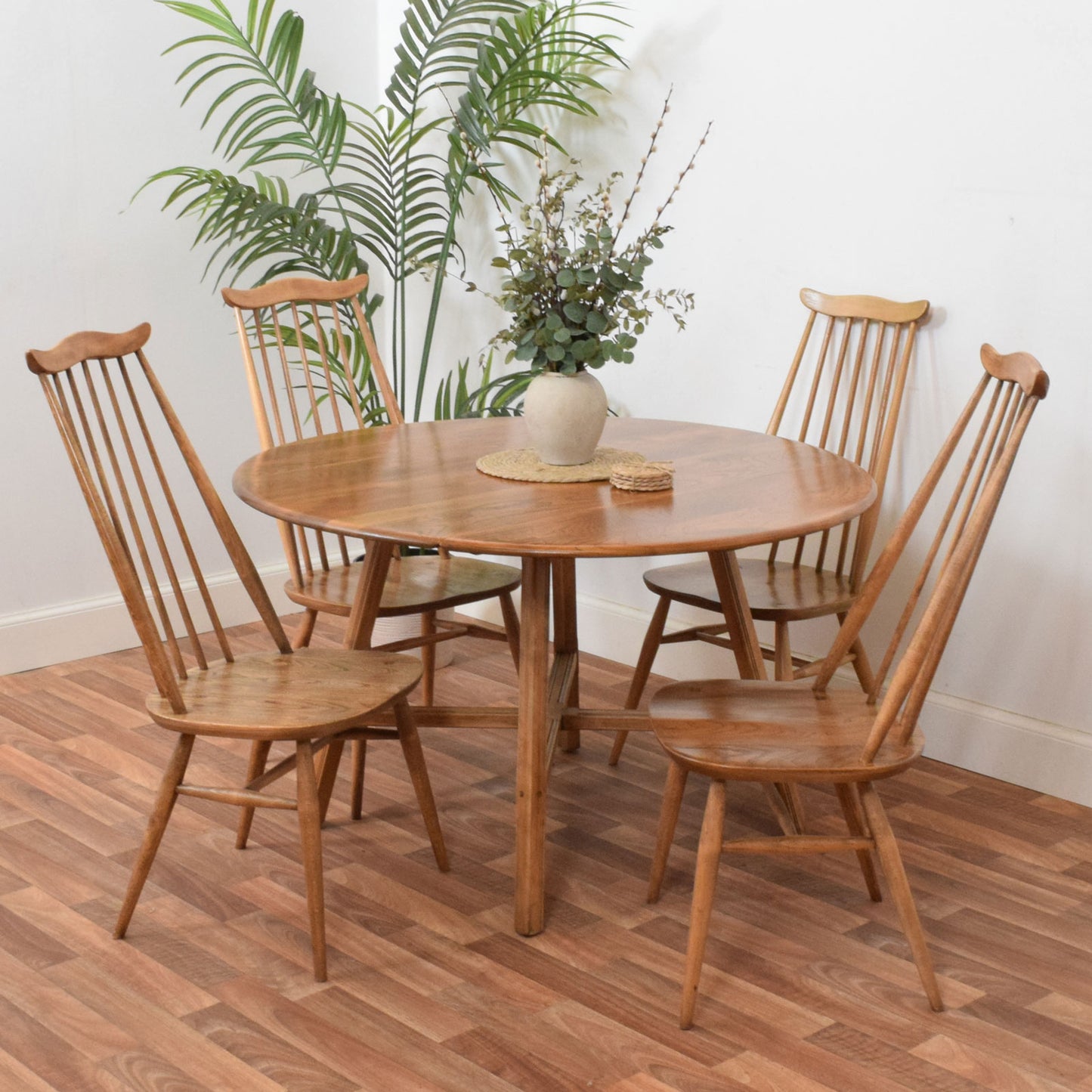 Ercol Drop Leaf Table and Four Chairs