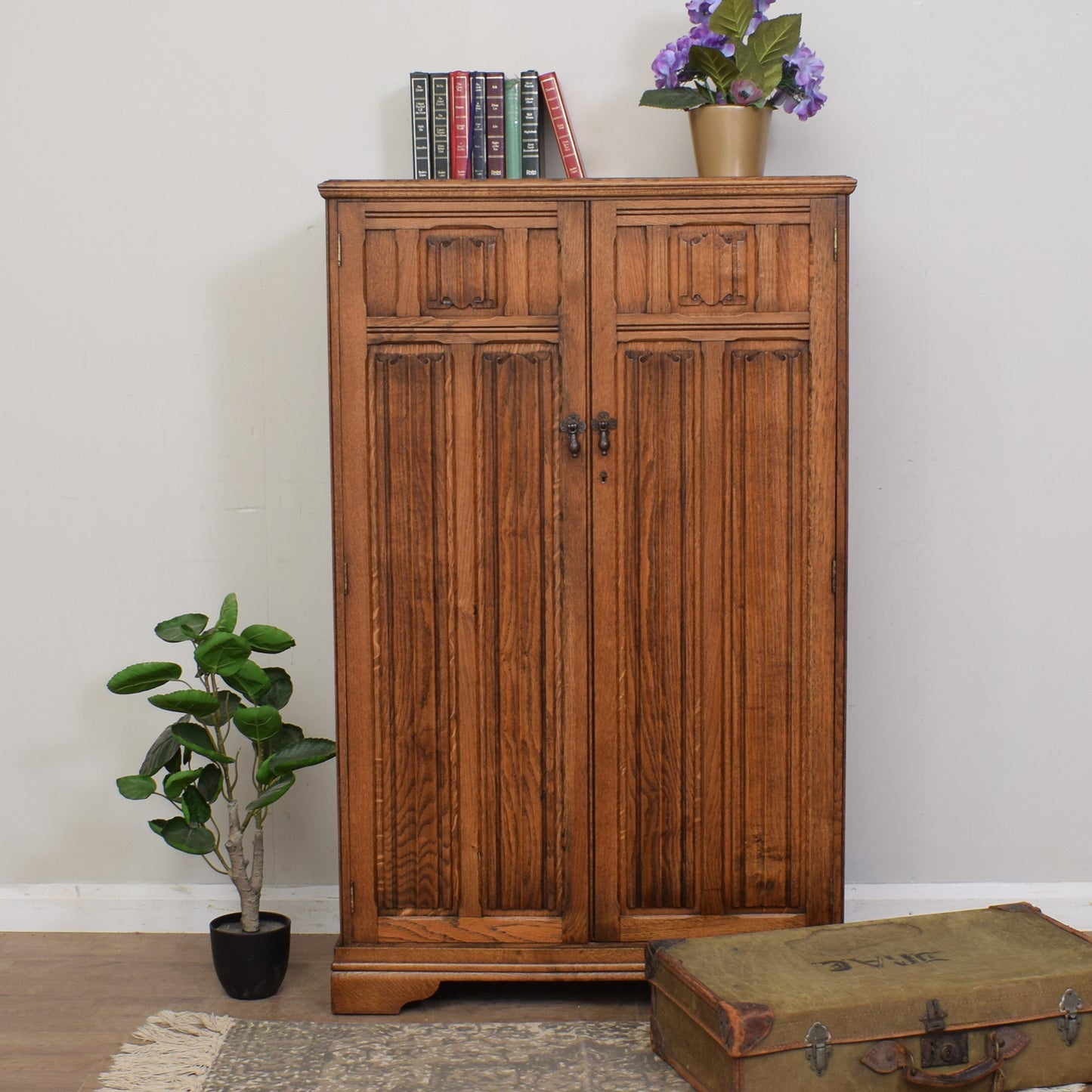 Restored Small Oak Wardrobe