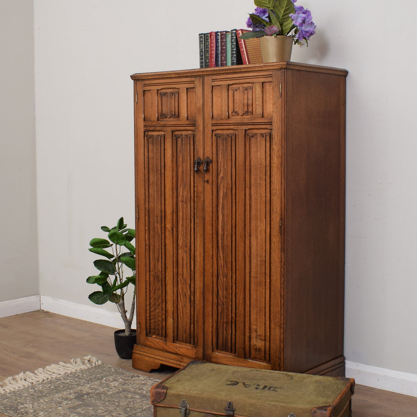 Restored Small Oak Wardrobe