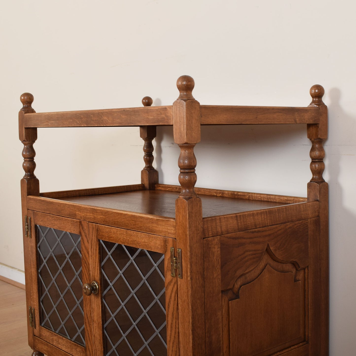 Large Oak Drinks Trolley