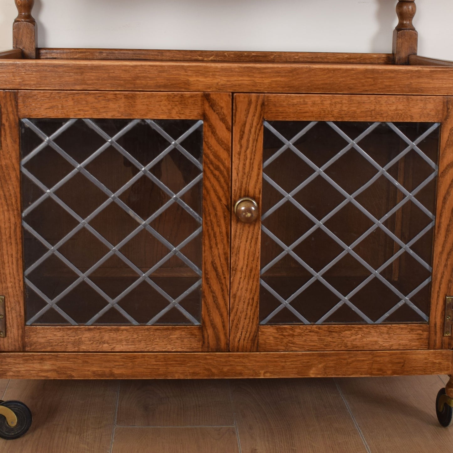 Large Oak Drinks Trolley