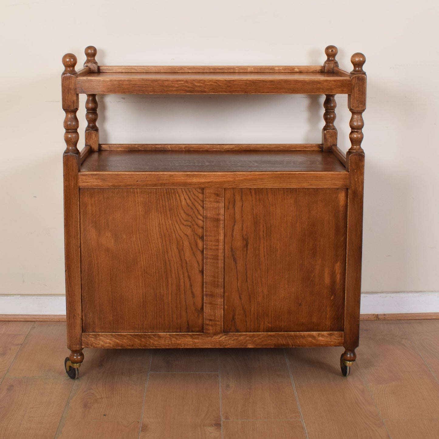 Large Oak Drinks Trolley