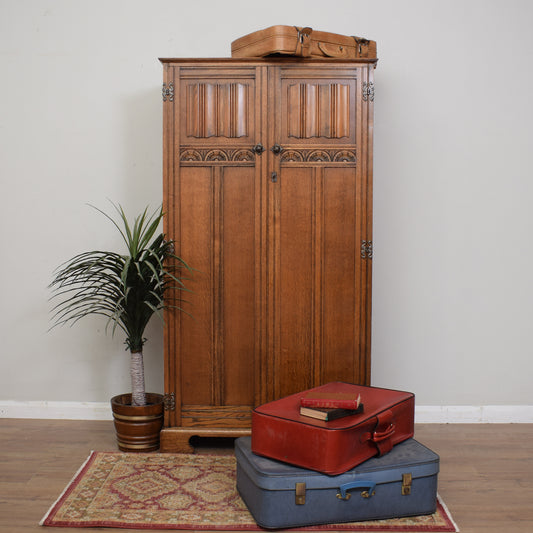 Restored Oak Gents Wardrobe