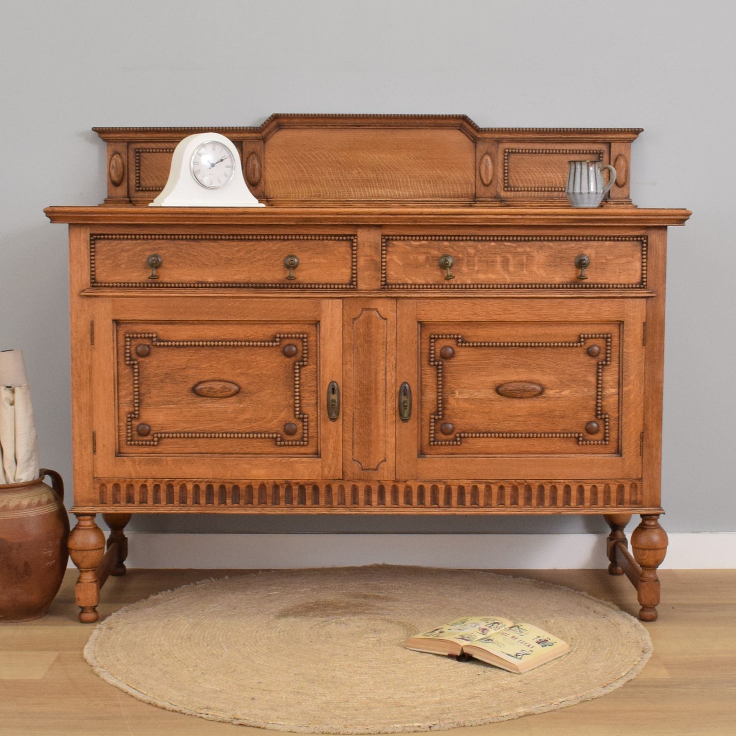 Carved Oak Sideboard