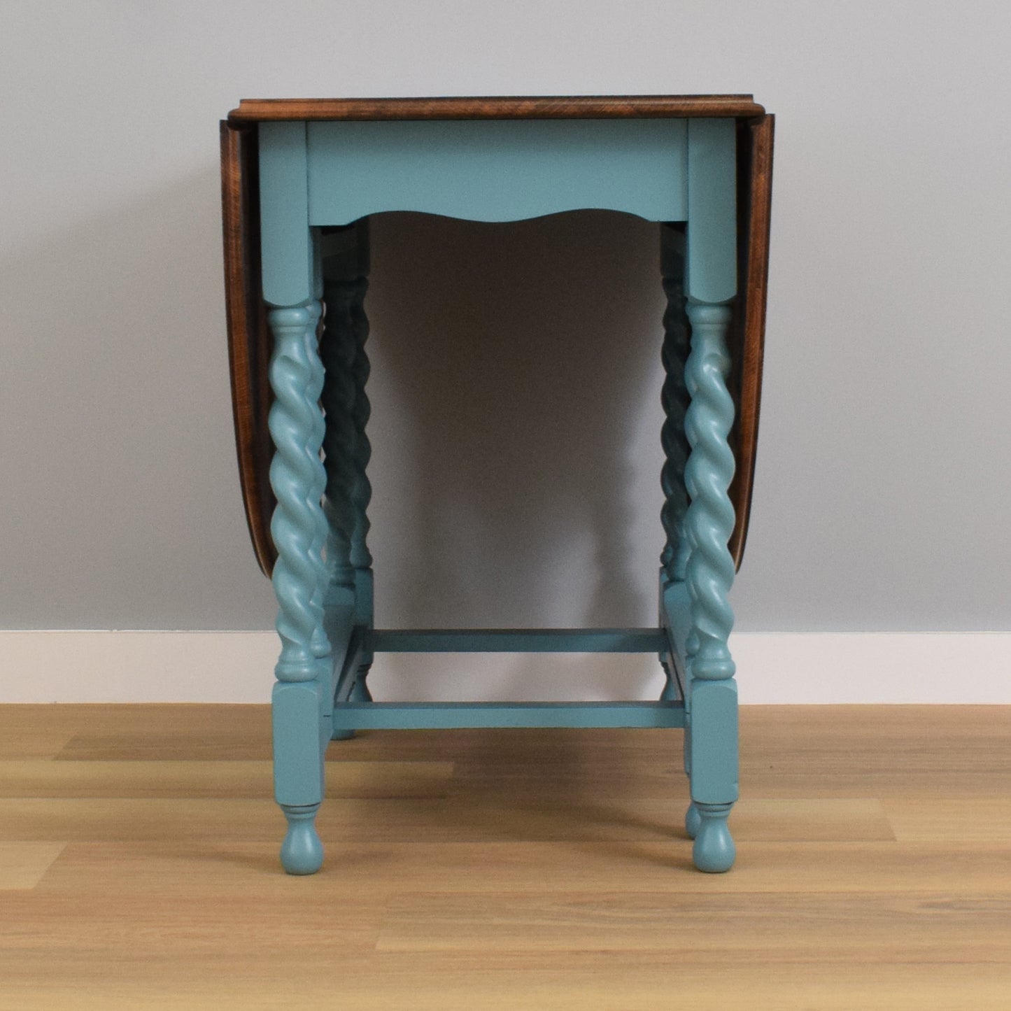 Painted Solid Oak Drop Leaf Table