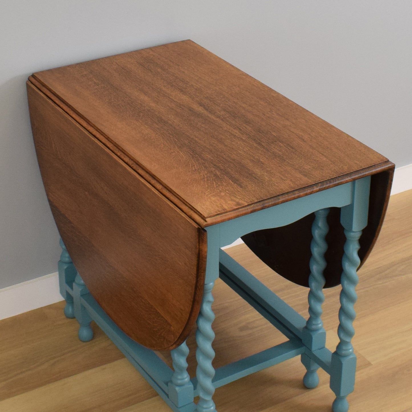 Painted Solid Oak Drop Leaf Table