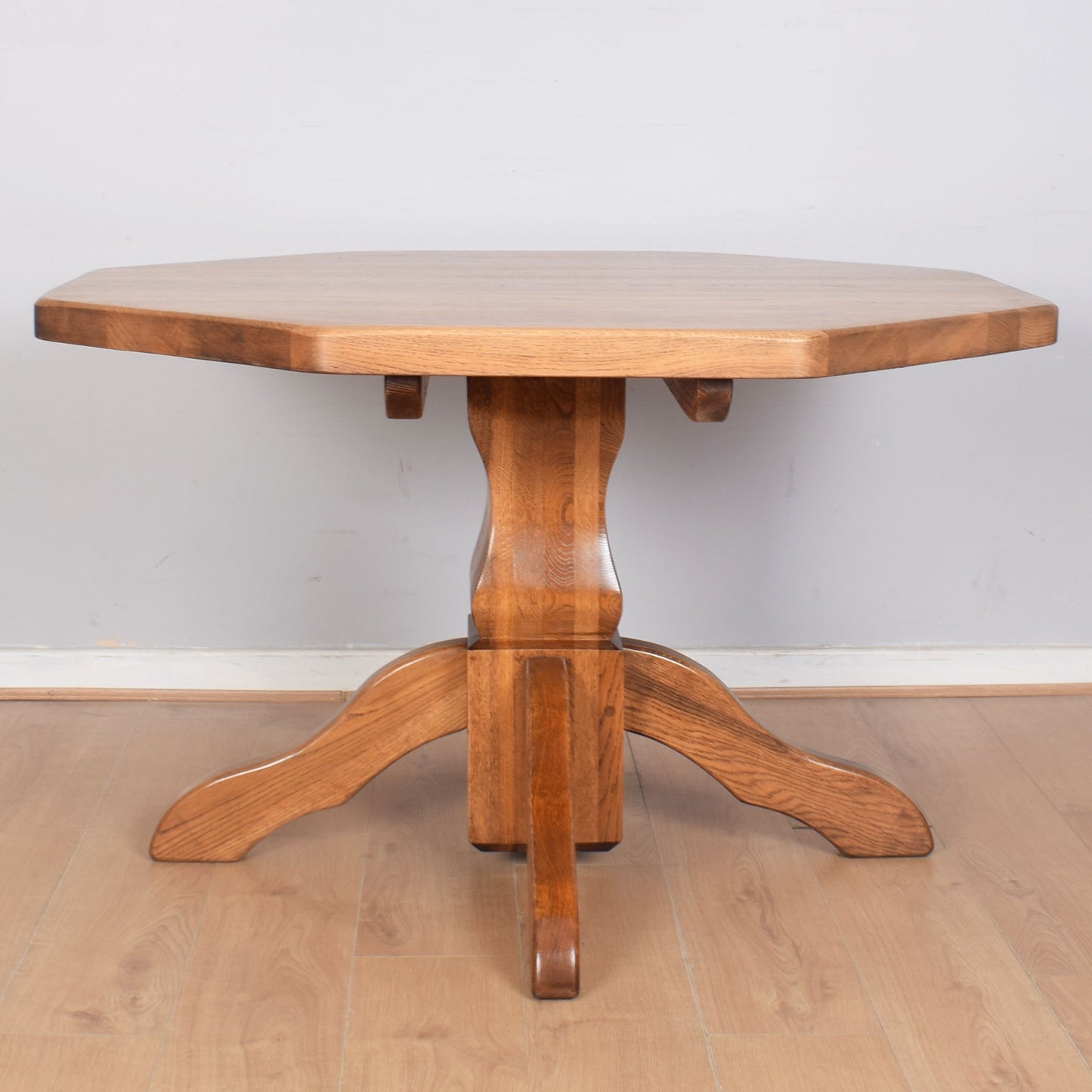 Oak Octagonal Dining Table with Four Chairs