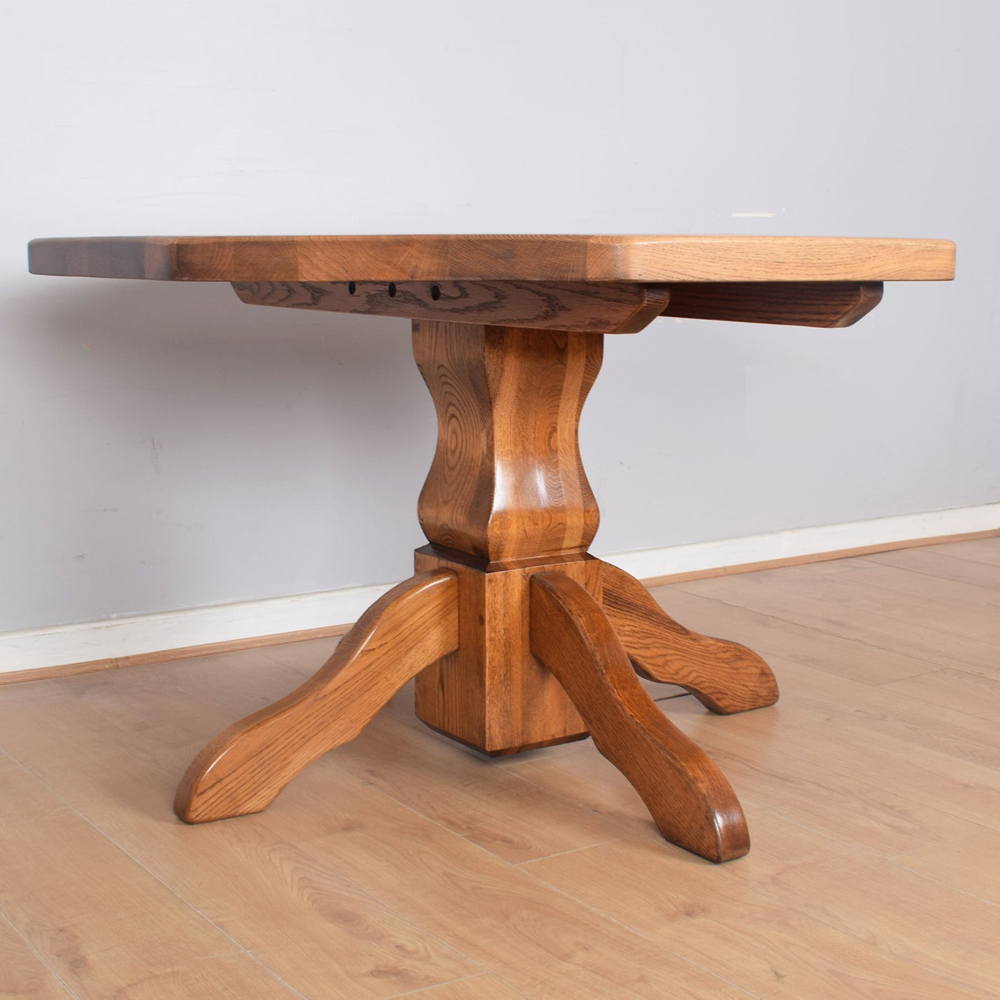 Oak Octagonal Dining Table with Four Chairs