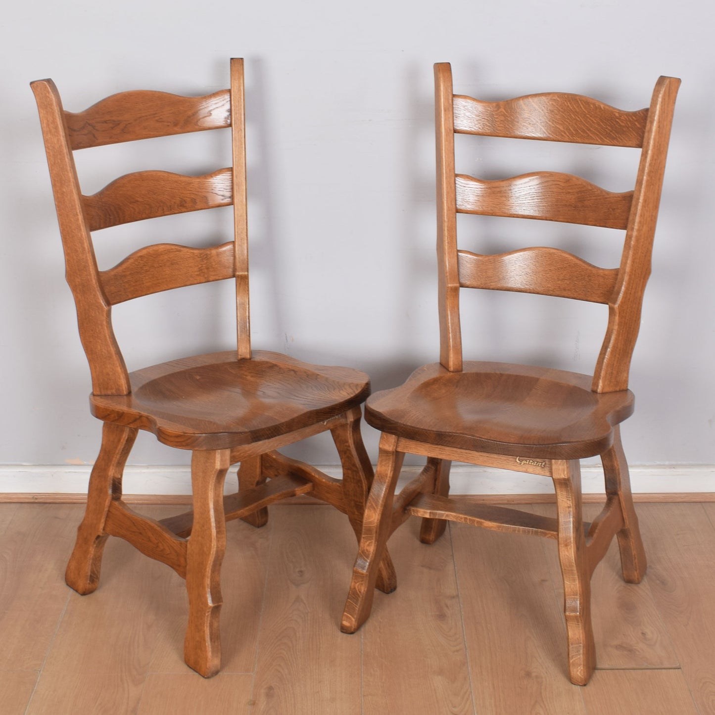 Oak Octagonal Dining Table with Four Chairs