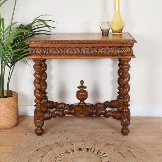 Carved Oak Console Table