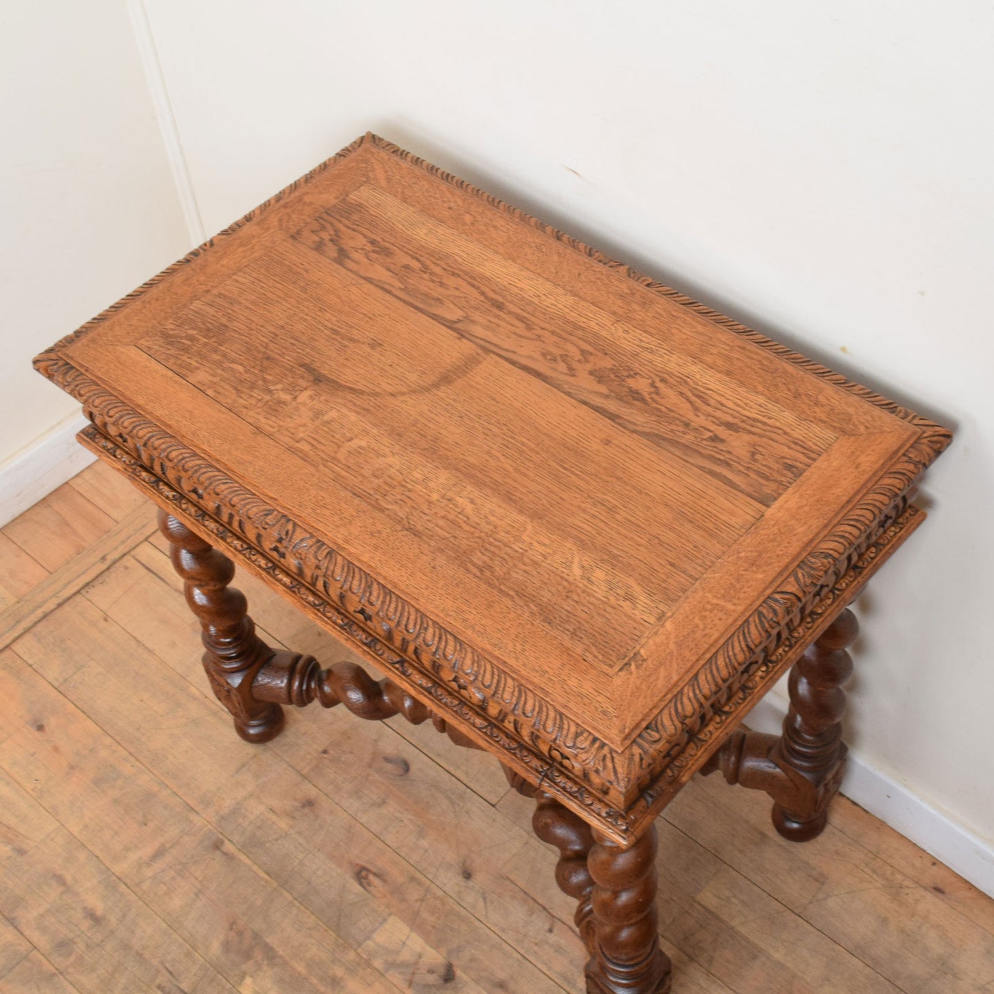 Carved Oak Console Table