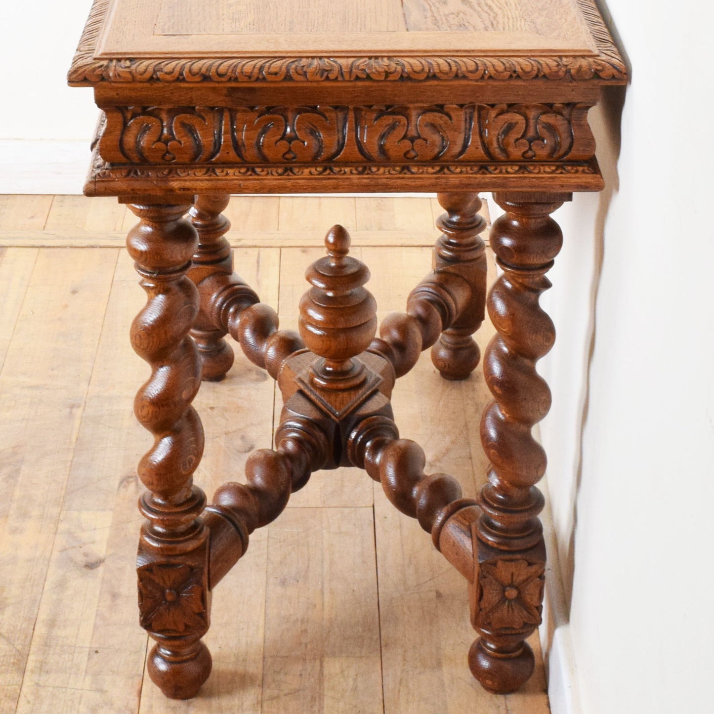 Carved Oak Console Table