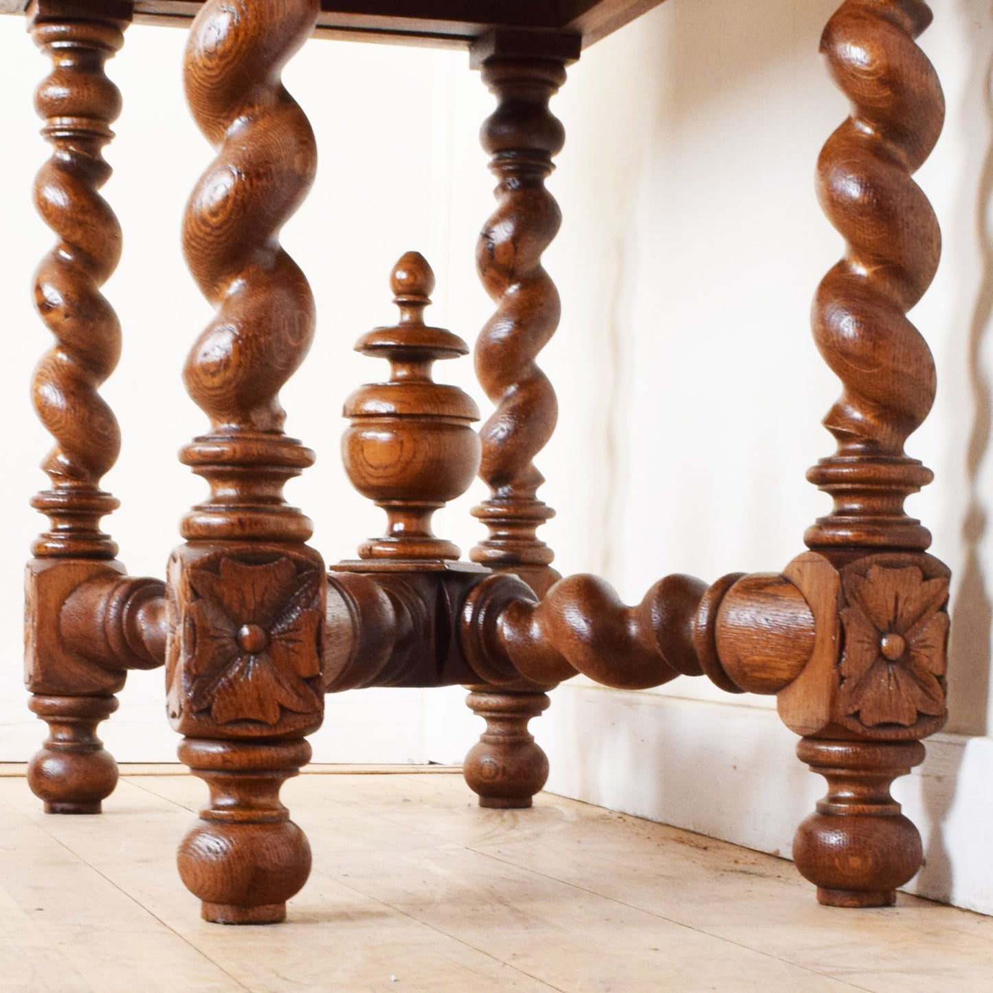 Carved Oak Console Table