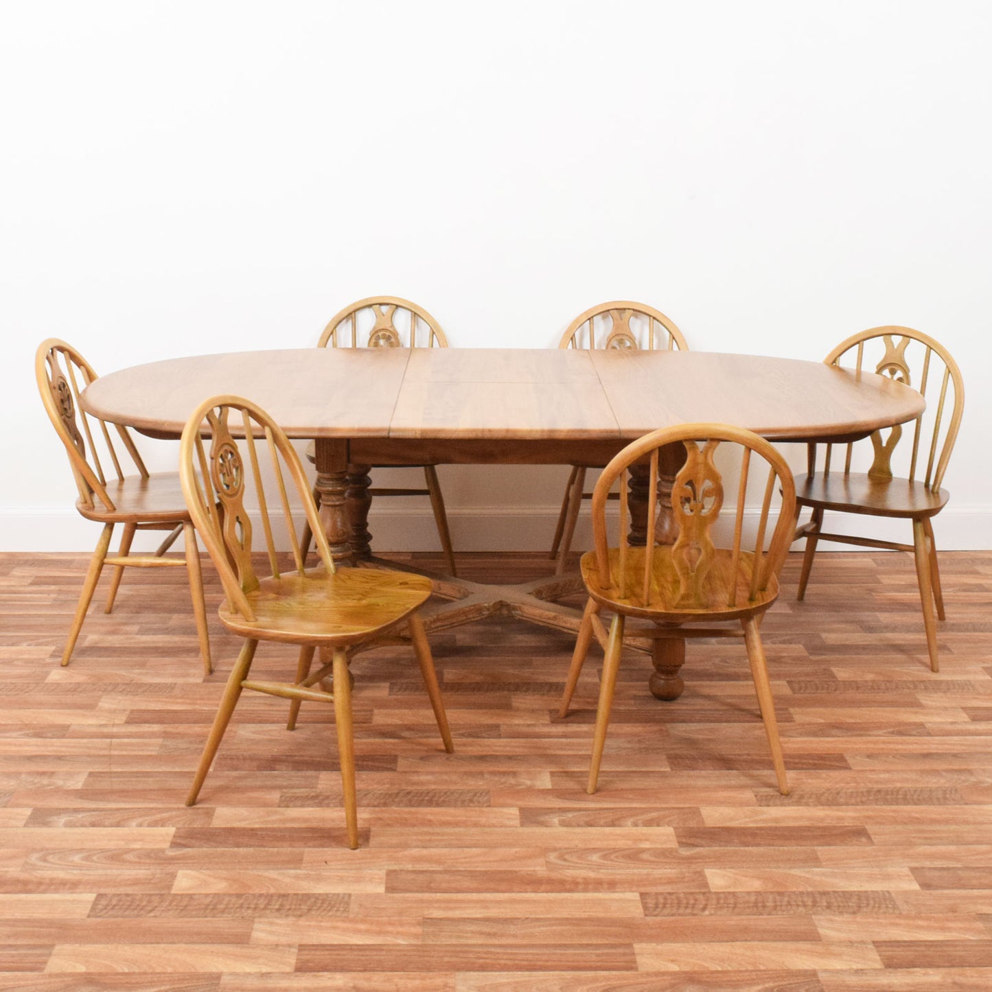 Ercol table and 6 chairs