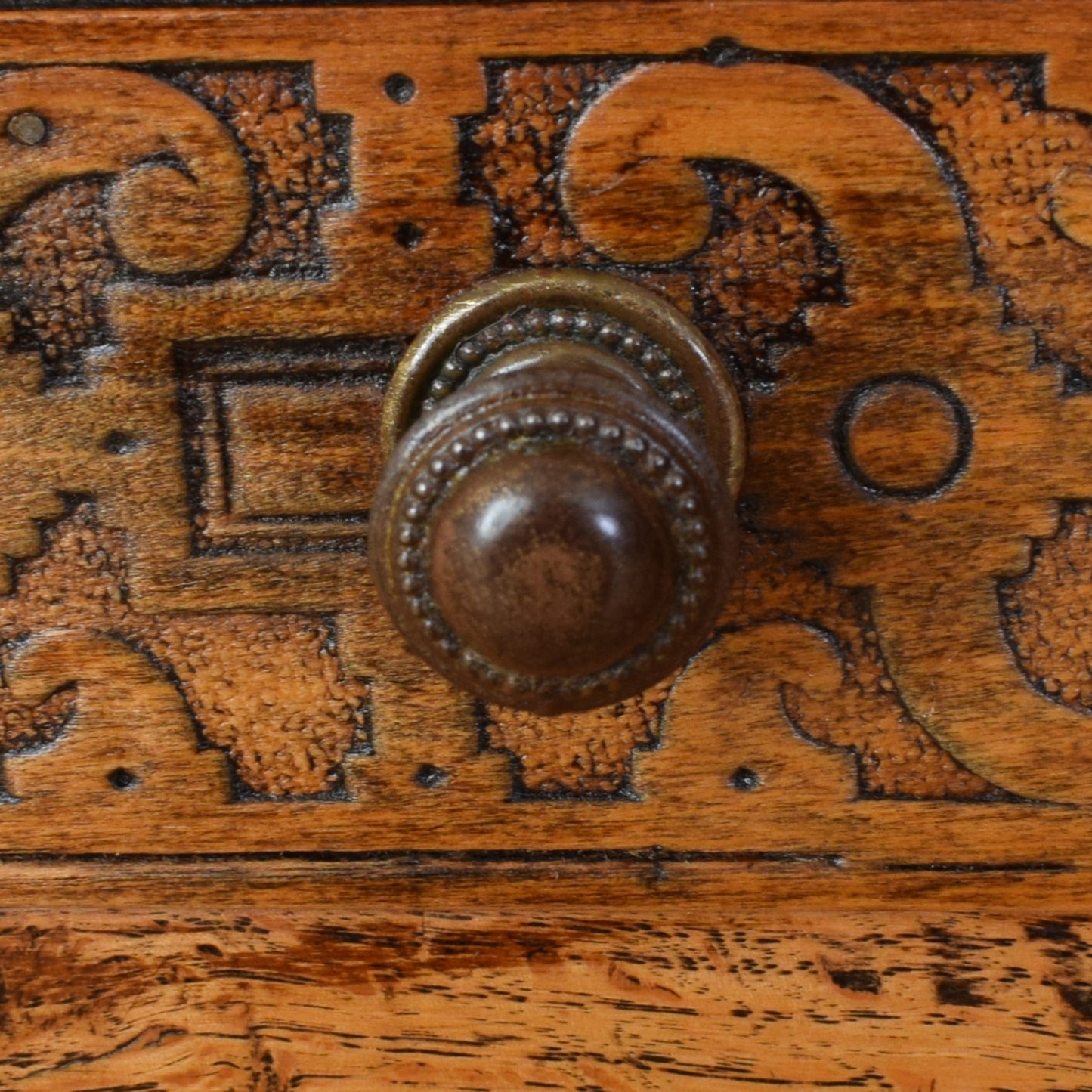 Oak Mirrored Sideboard