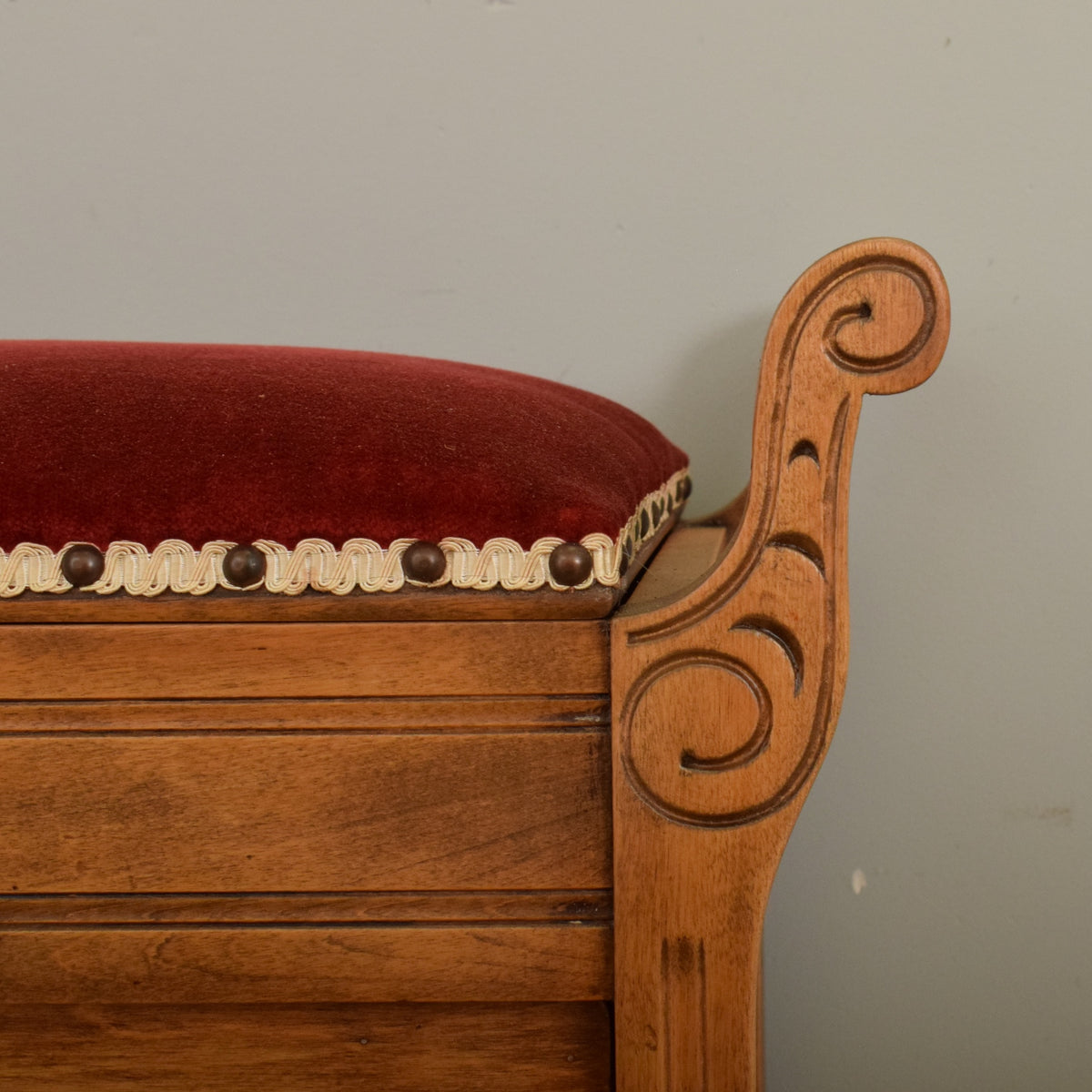 Restored Oak Piano Stool