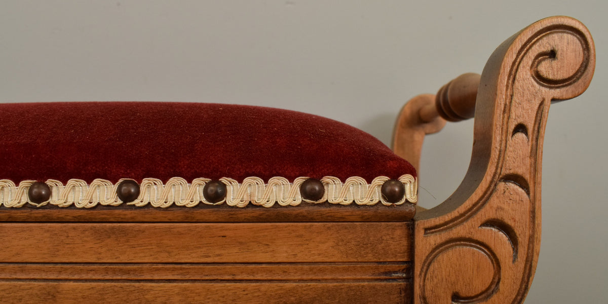 Restored Oak Piano Stool