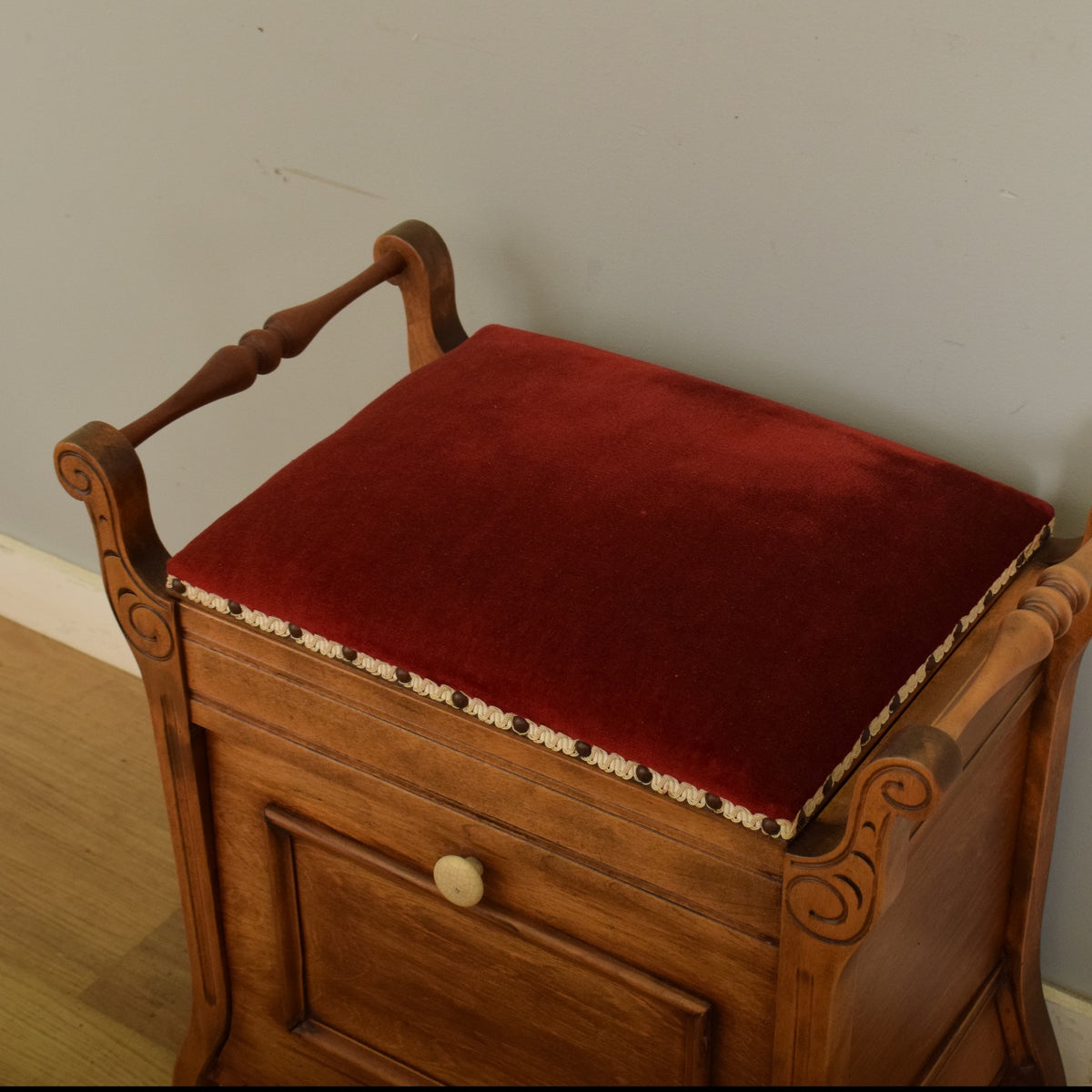 Restored Oak Piano Stool
