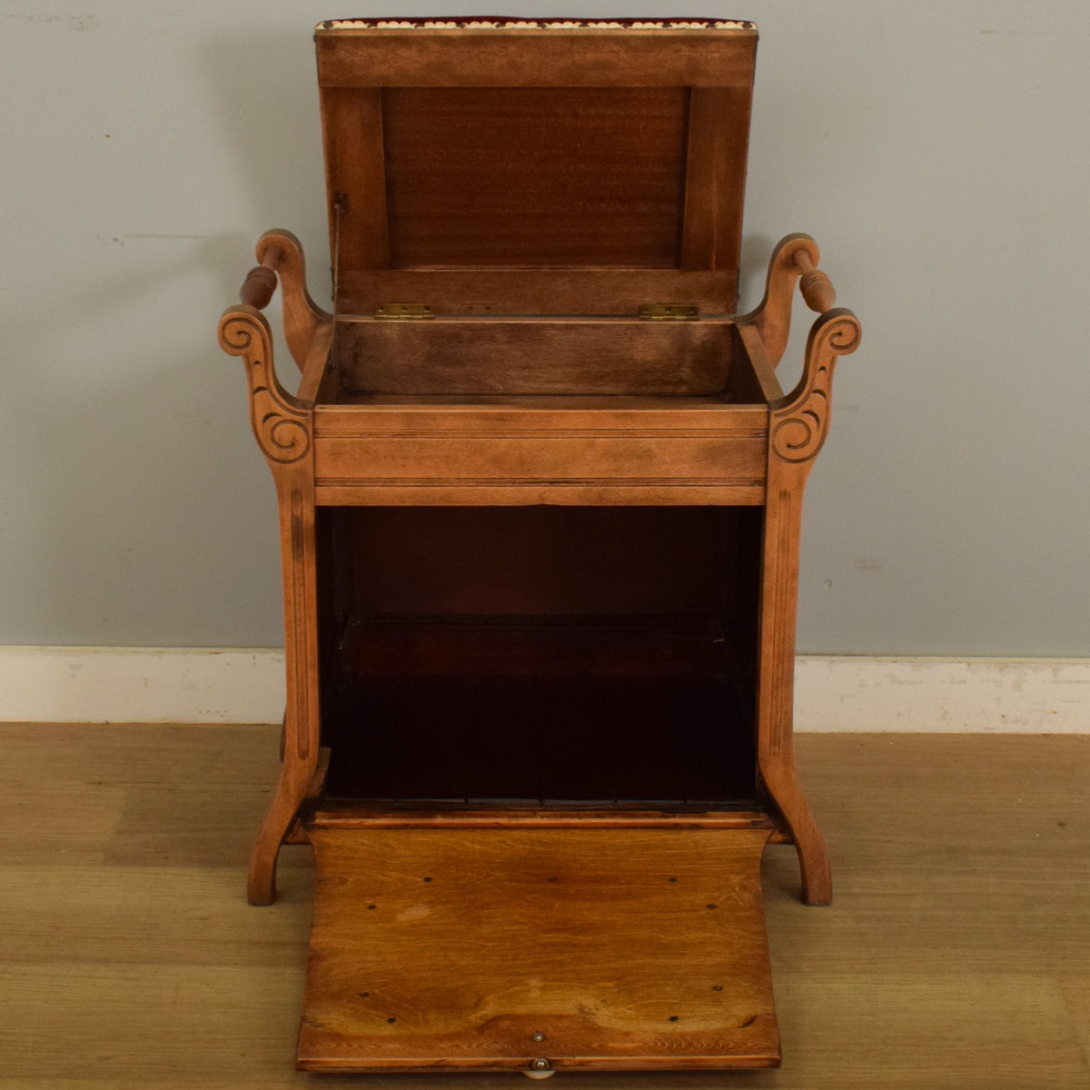 Restored Oak Piano Stool