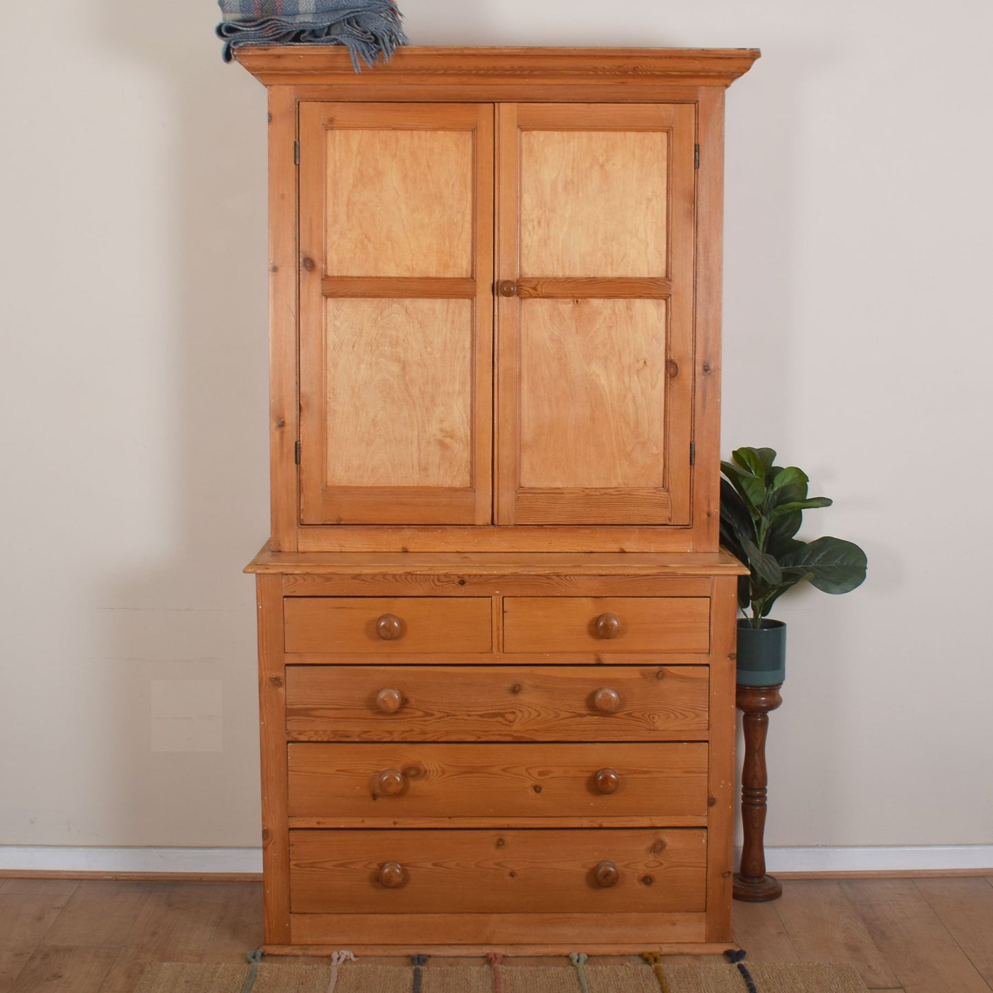 Pine Housekeeper's Cupboard Unit