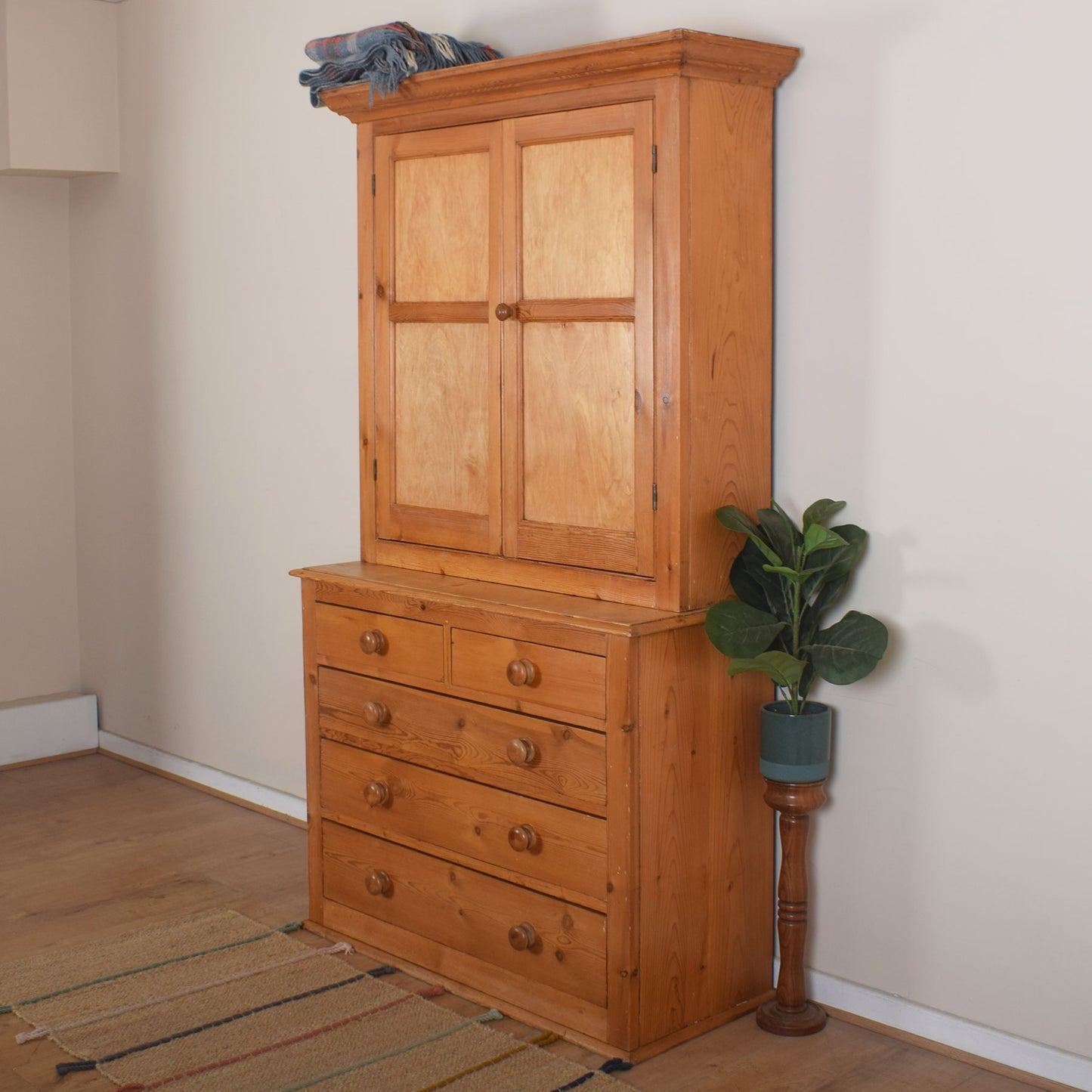 Pine Housekeeper's Cupboard Unit