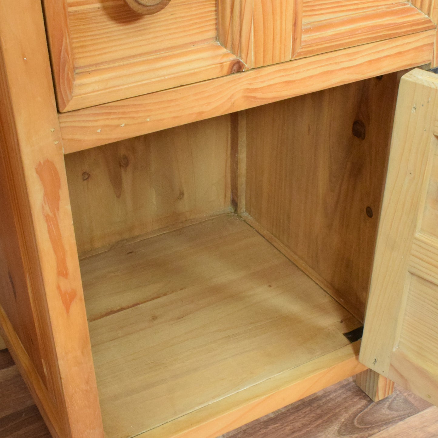 Pair of Rustic Pine Bedsides
