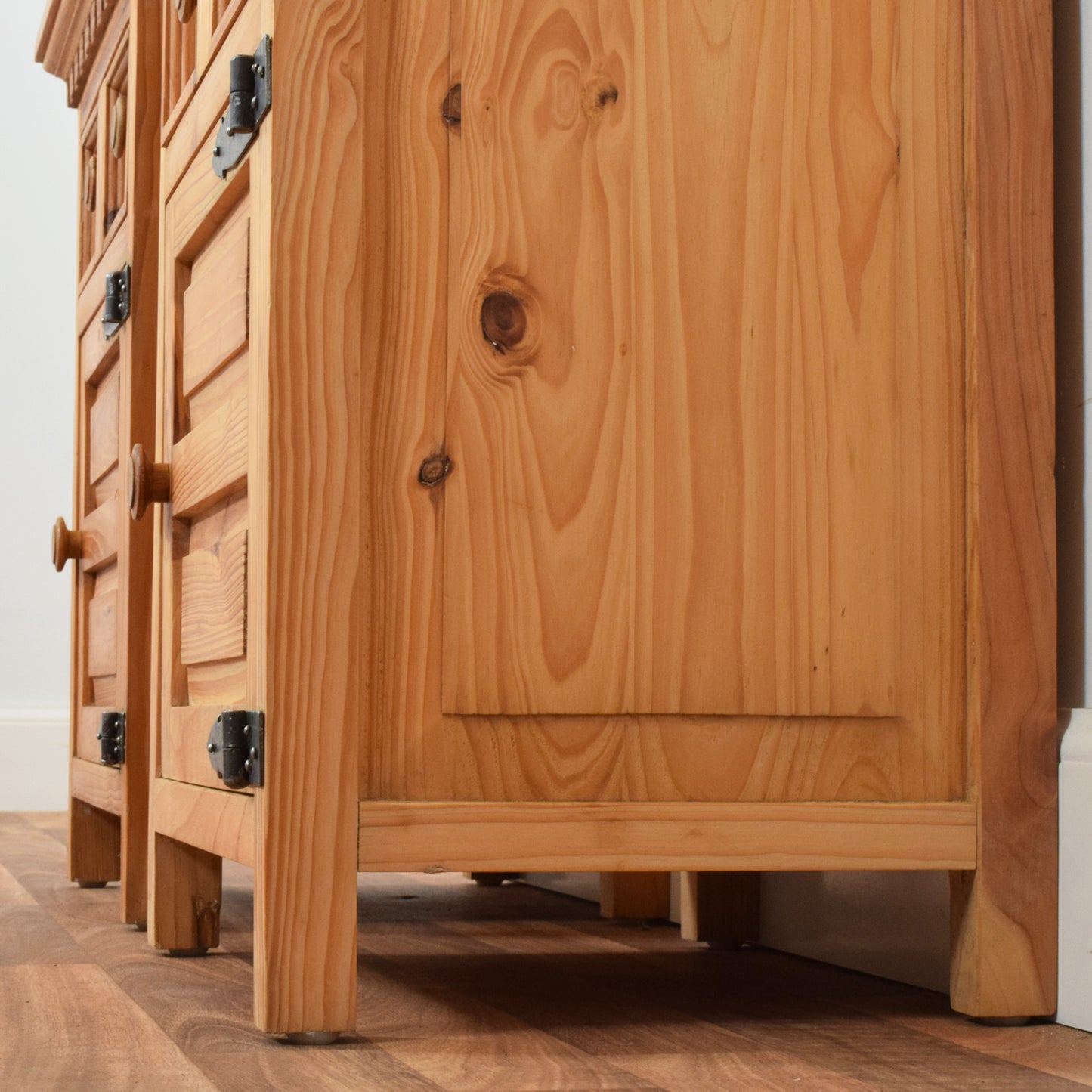 Pair of Rustic Pine Bedsides