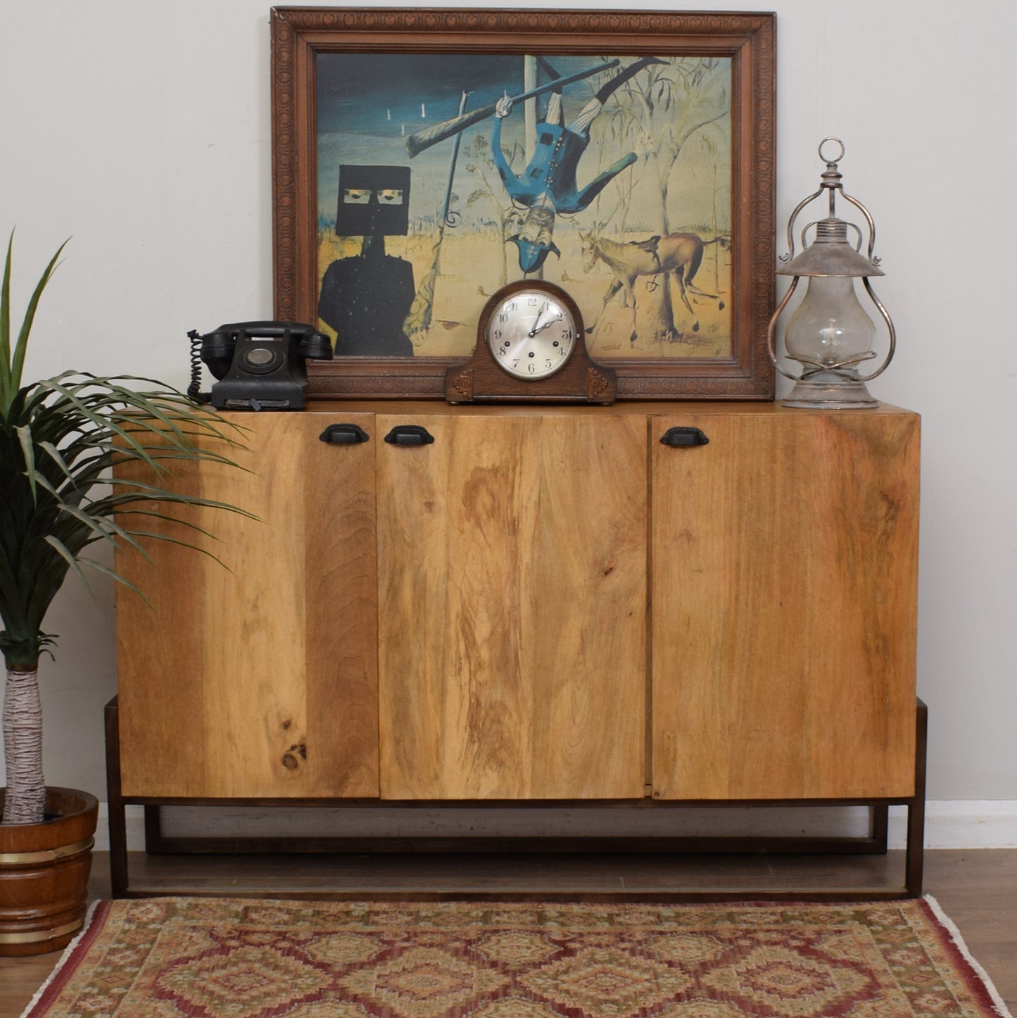 Mango Wood and Iron Sideboard