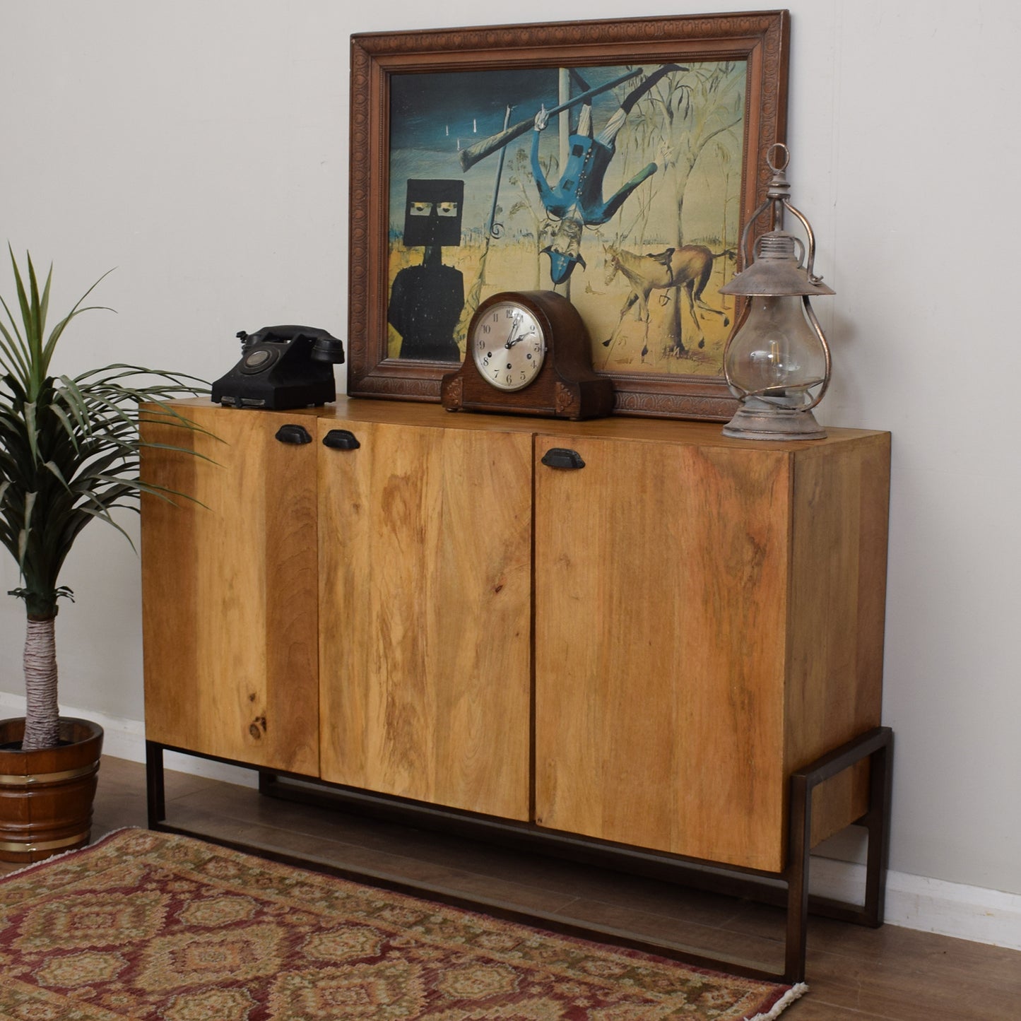 Mango Wood and Iron Sideboard