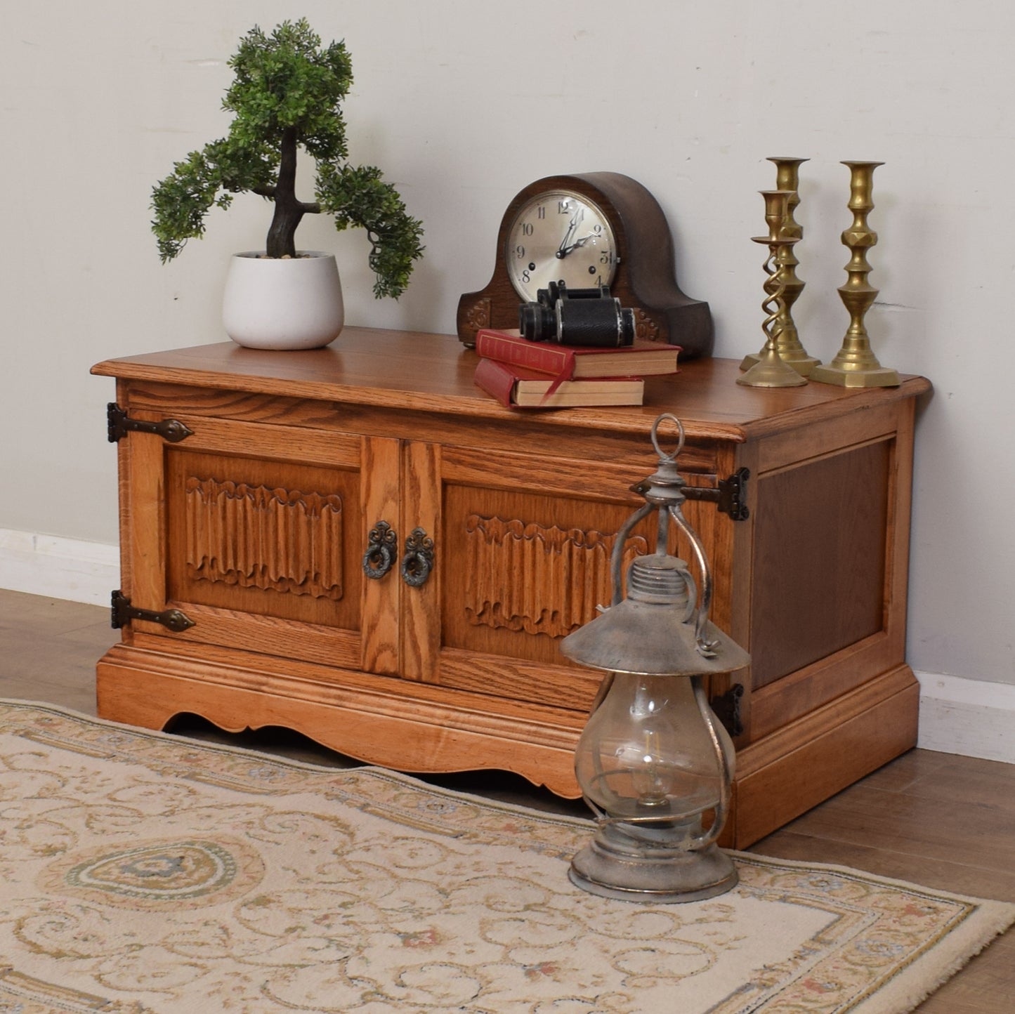 Restored Oak TV Cabinet