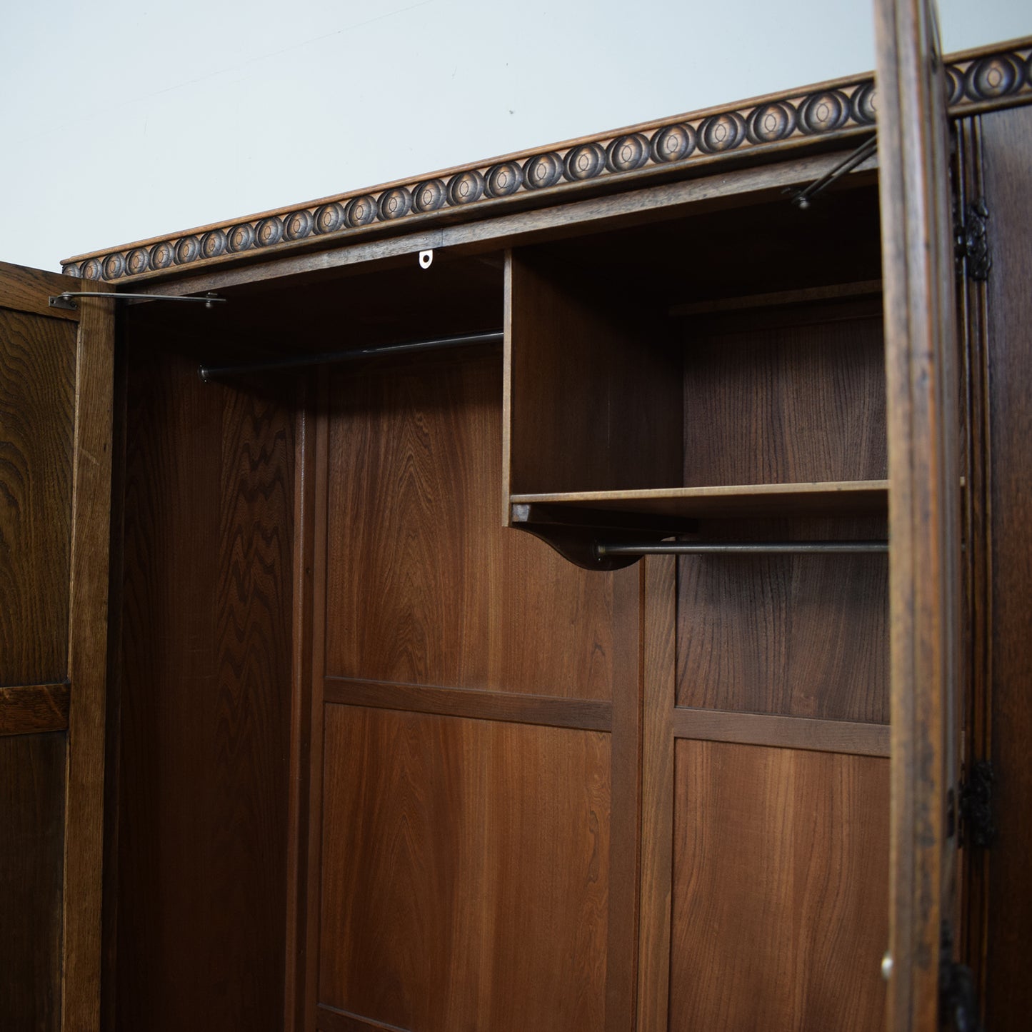 Restored Linenfold Oak Wardrobe