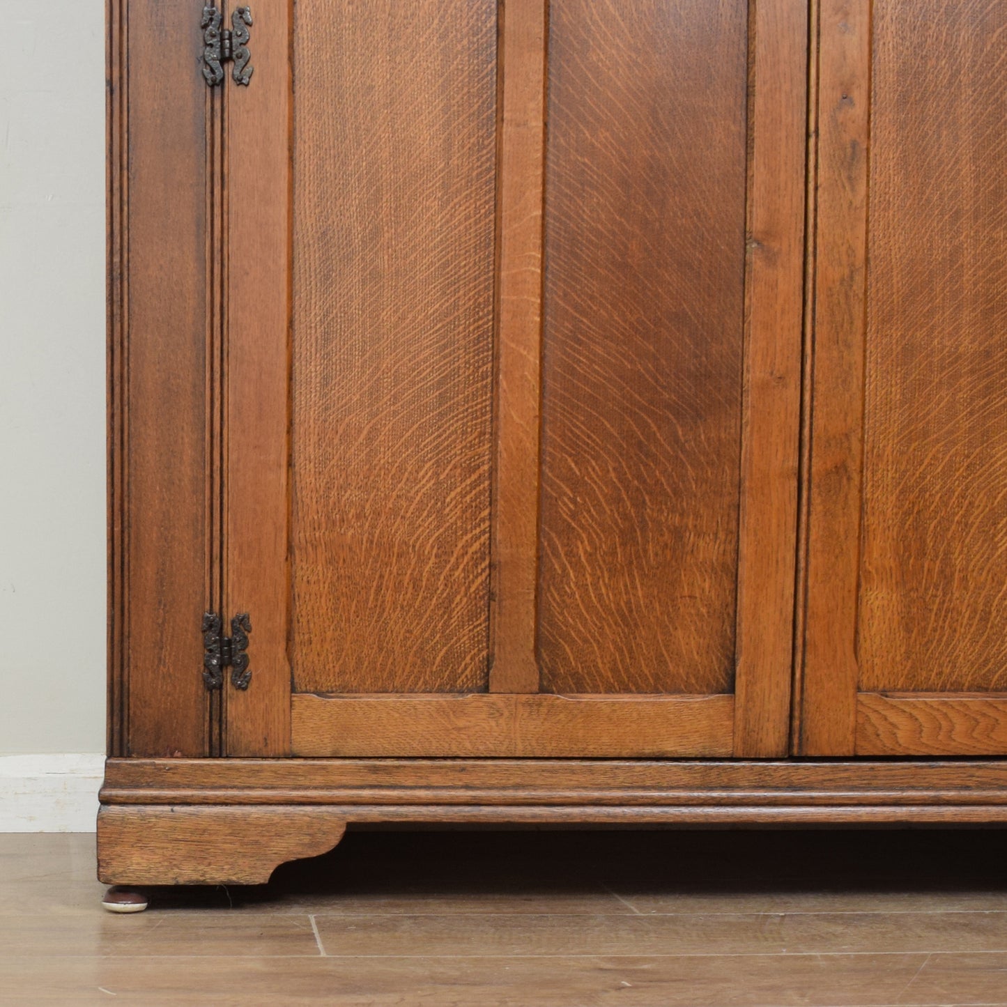 Restored Linenfold Oak Wardrobe