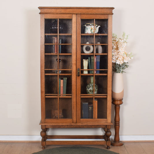 Glazed Oak Vintage Bookcase