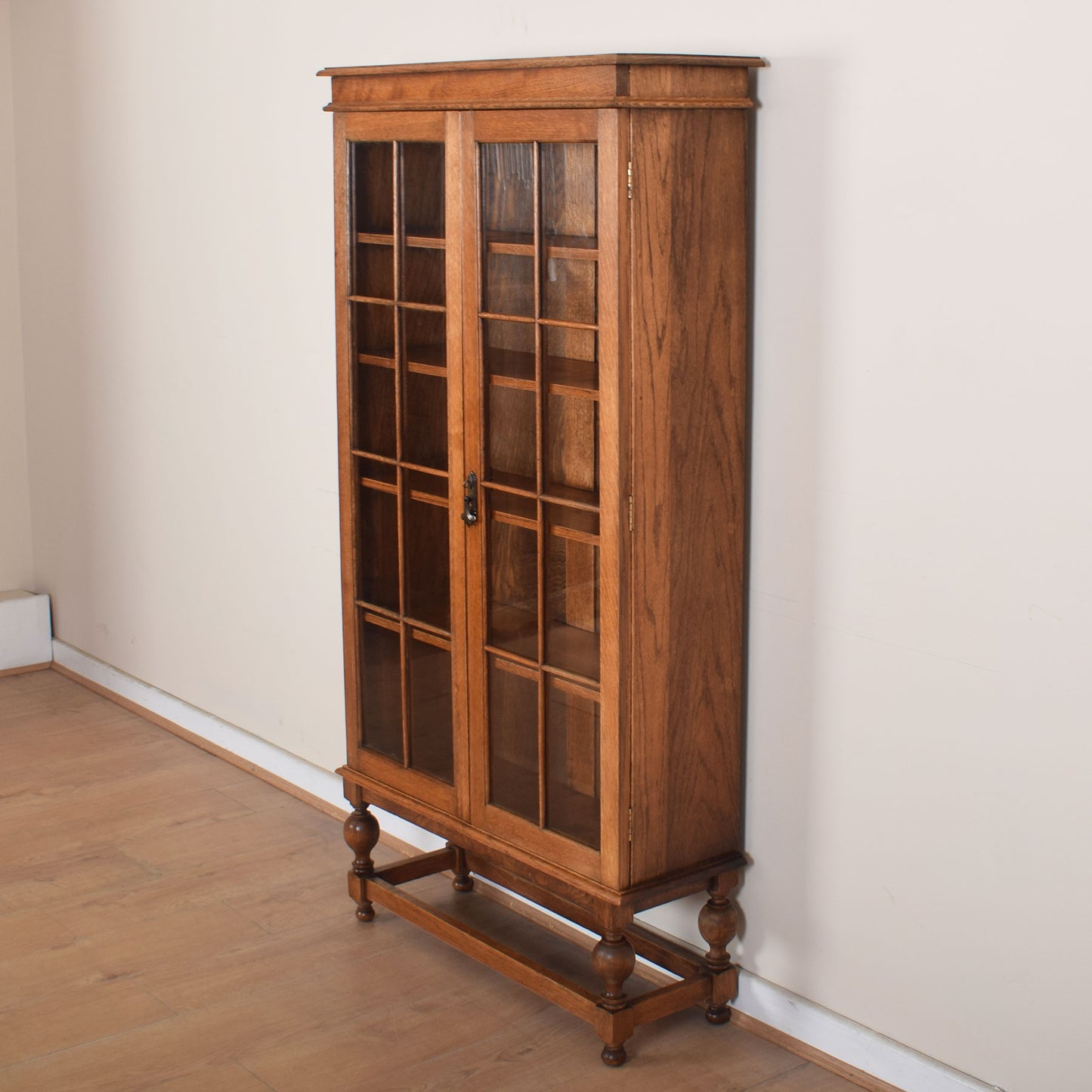 Glazed Oak Vintage Bookcase