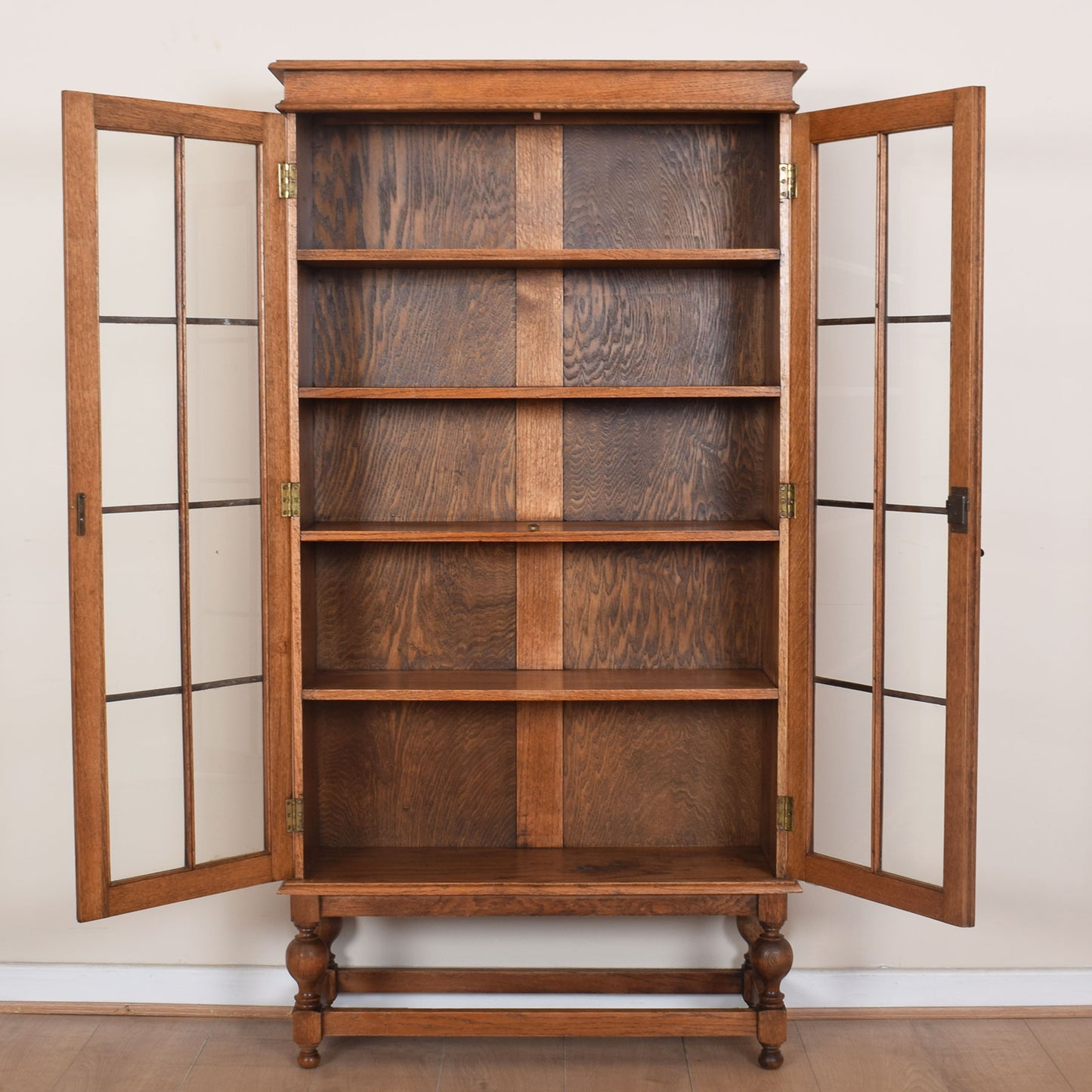 Glazed Oak Vintage Bookcase