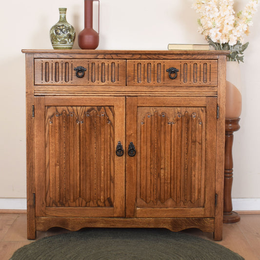 Oak Linenfold Sideboard