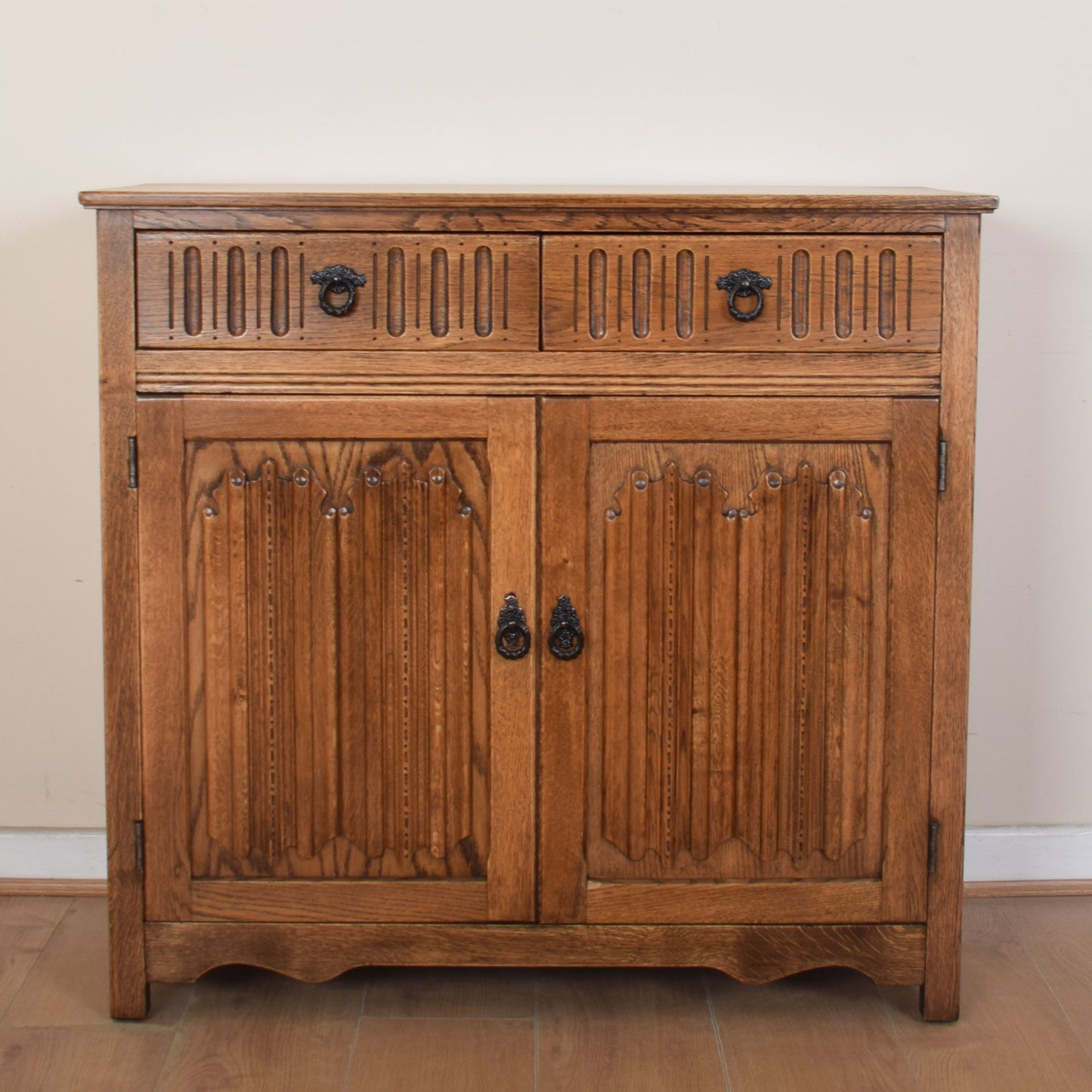 Oak Linenfold Sideboard