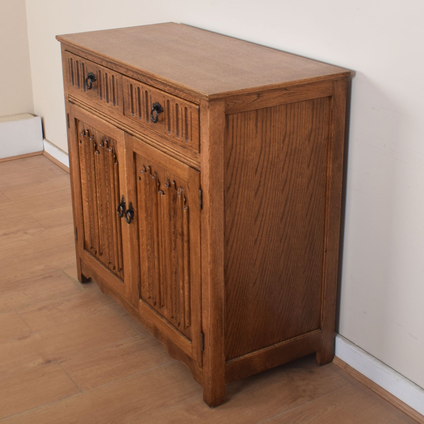 Oak Linenfold Sideboard