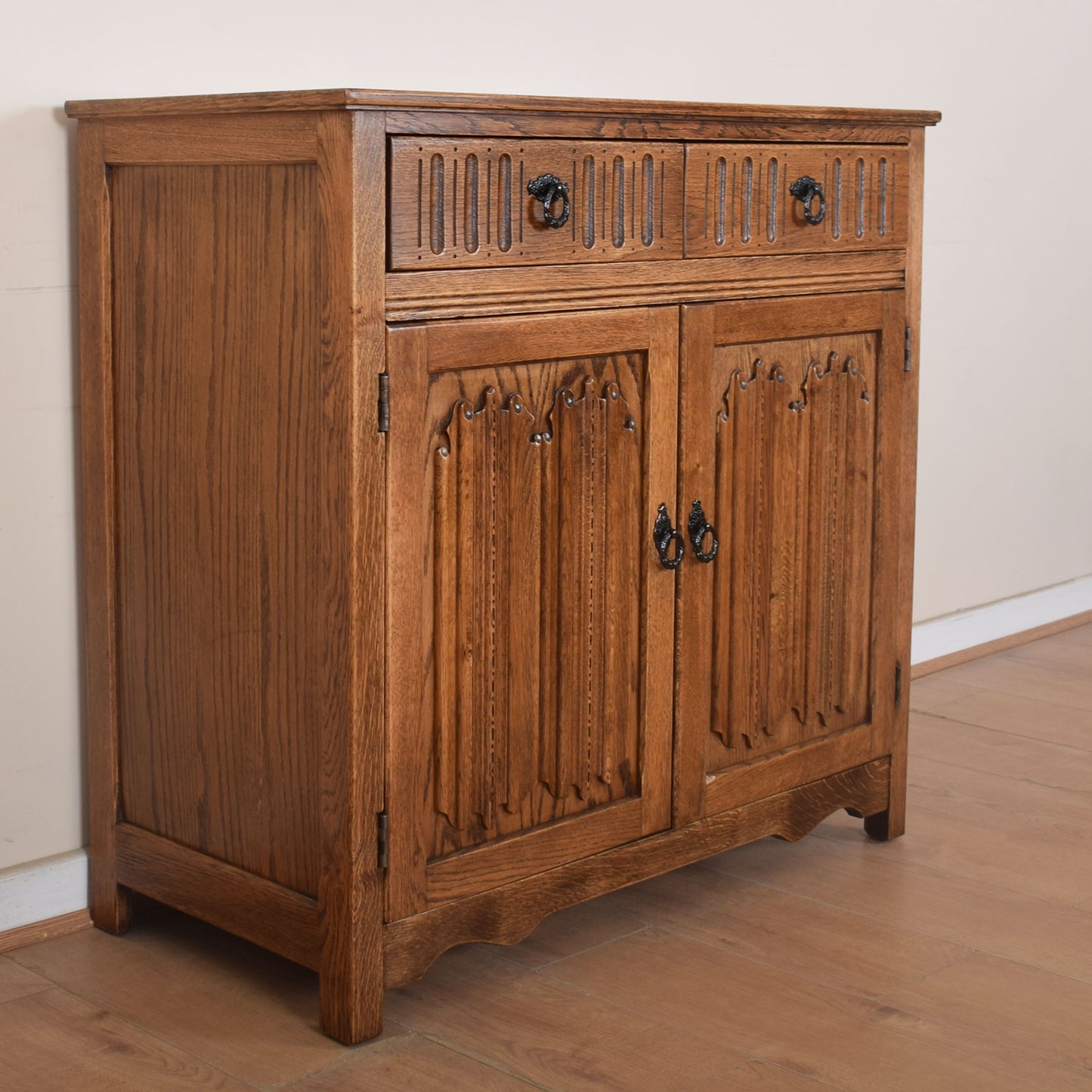 Oak Linenfold Sideboard