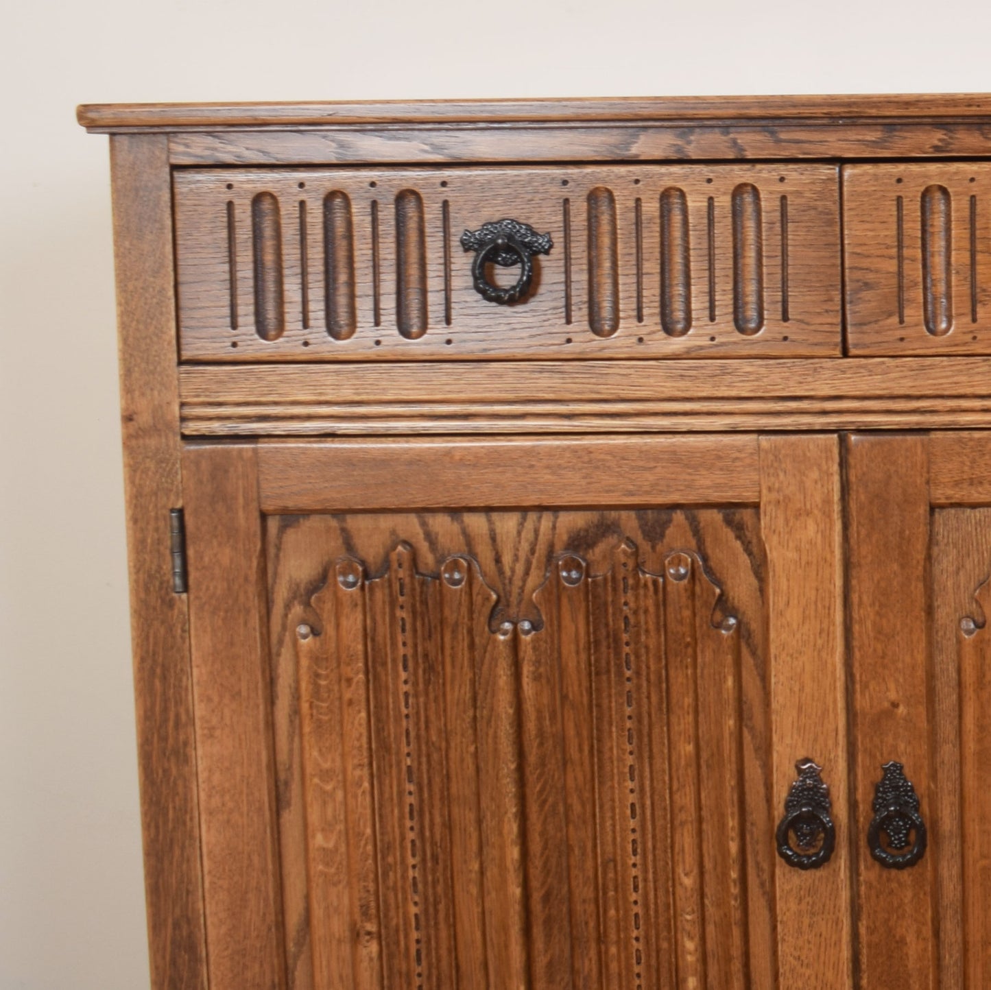 Oak Linenfold Sideboard
