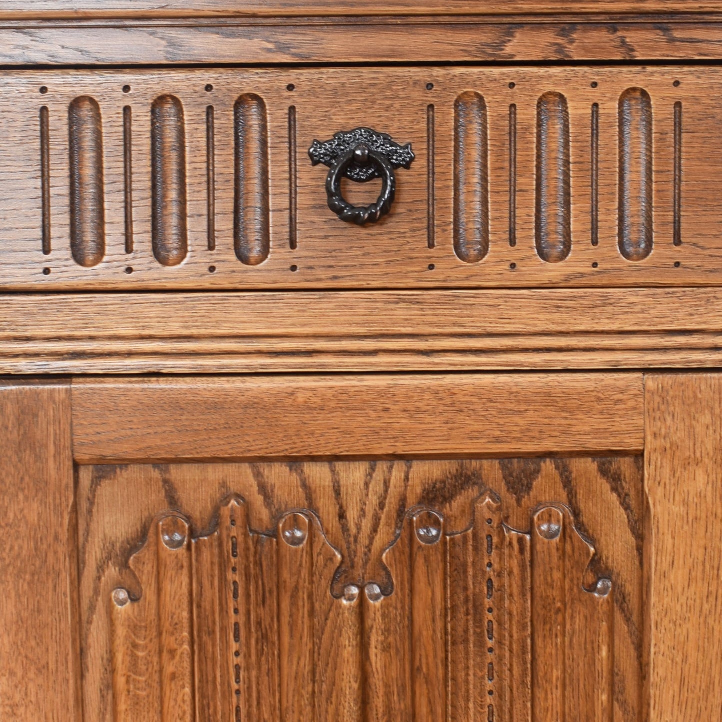 Oak Linenfold Sideboard