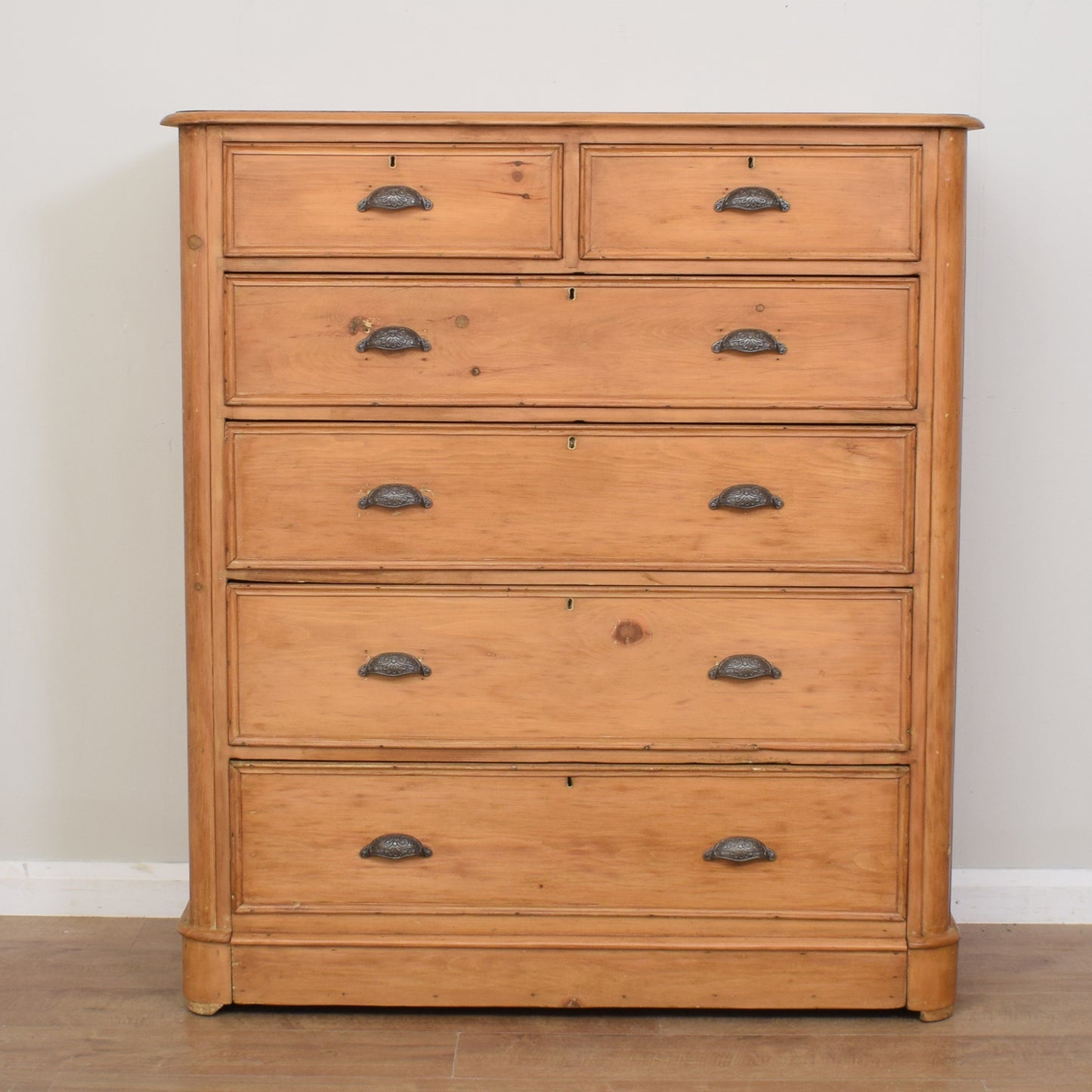 Restored Antique Pine Chest Of Drawers