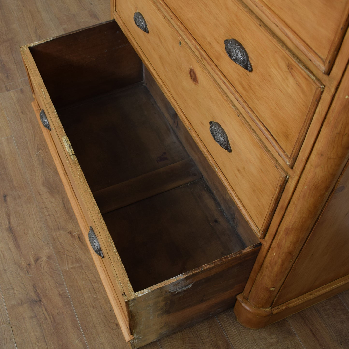 Restored Antique Pine Chest Of Drawers
