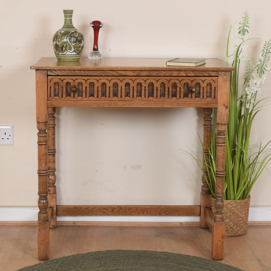 Vintage Oak Console Table