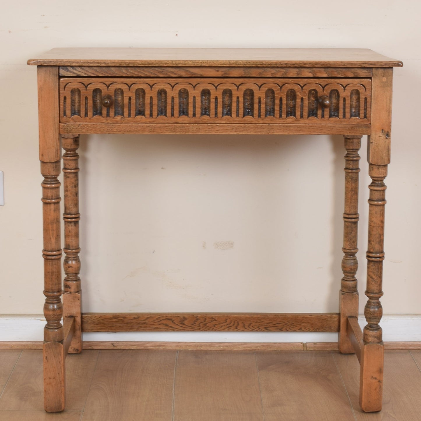 Vintage Oak Console Table