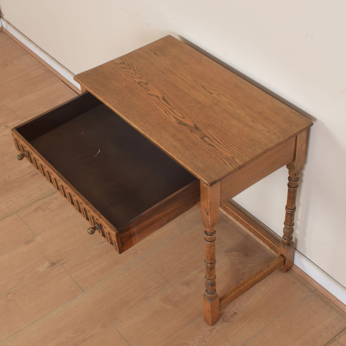 Vintage Oak Console Table