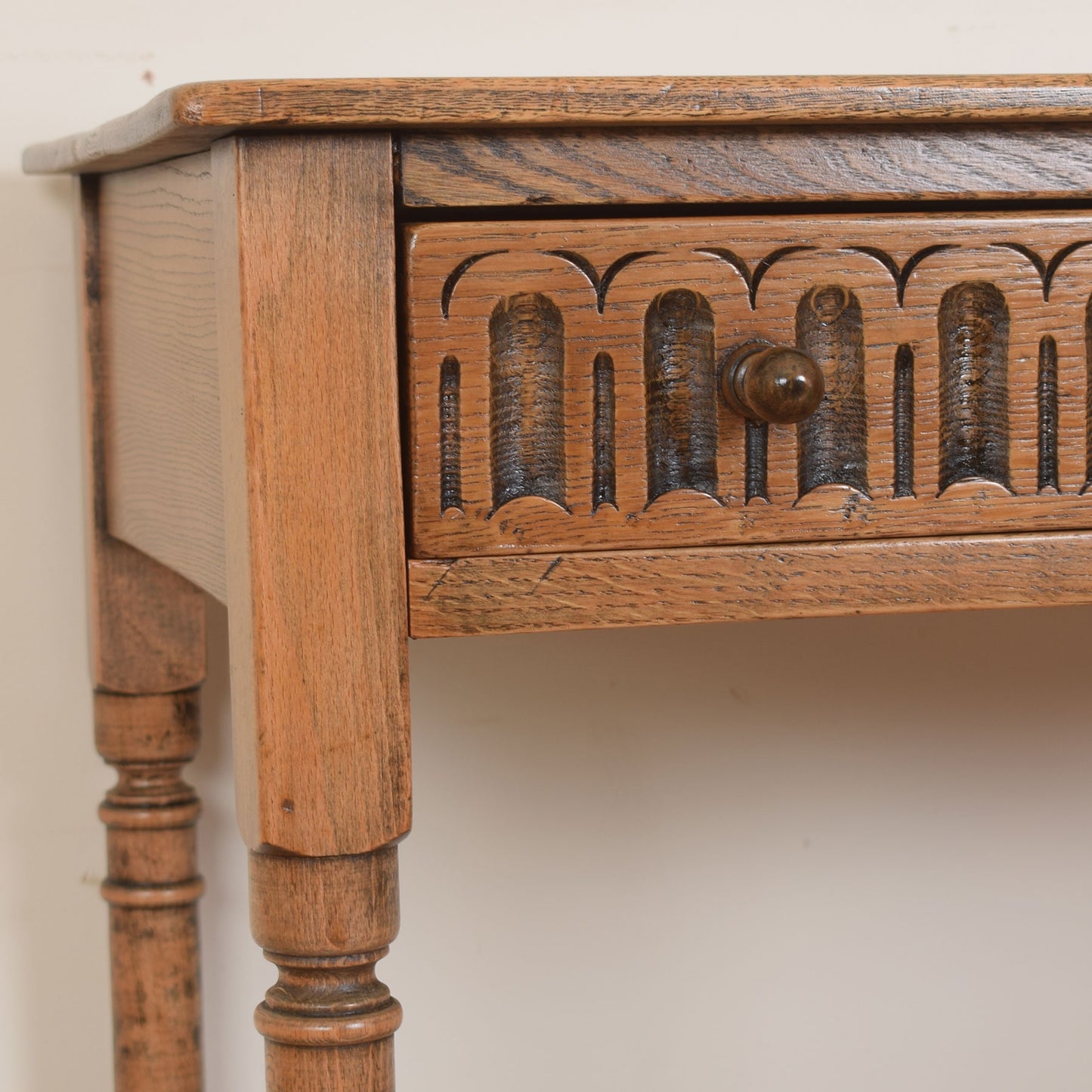 Vintage Oak Console Table