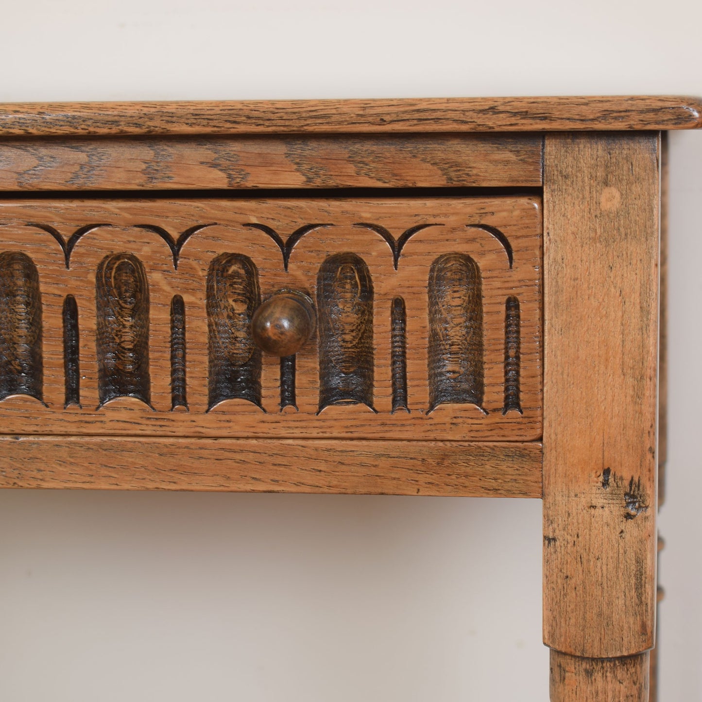 Vintage Oak Console Table